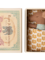 Maileg 17-5001-00 Sleepy wakey baby mouse in matchbox -blue