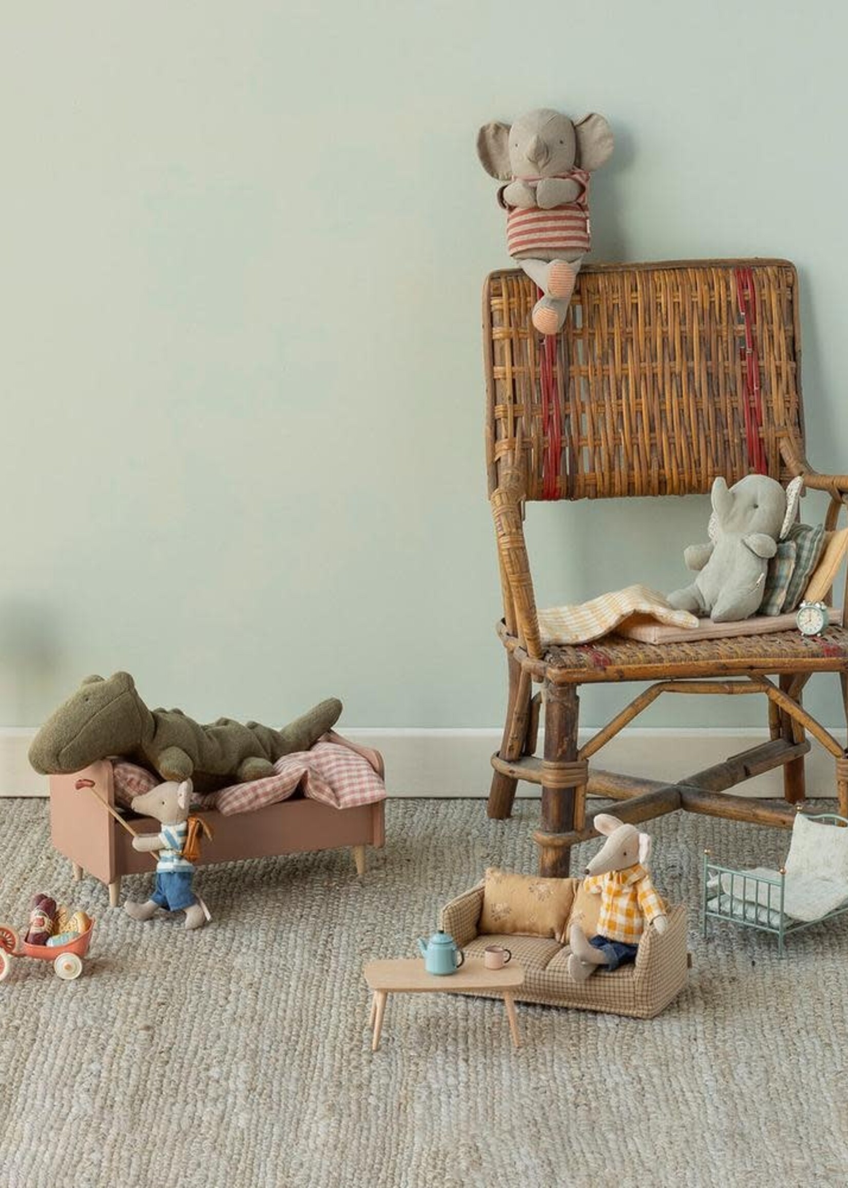 Maileg Coffee table, Mouse - Nature