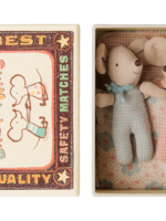 Maileg Maileg - Twins, Baby mice in matchbox - Checker - 17-6002-00