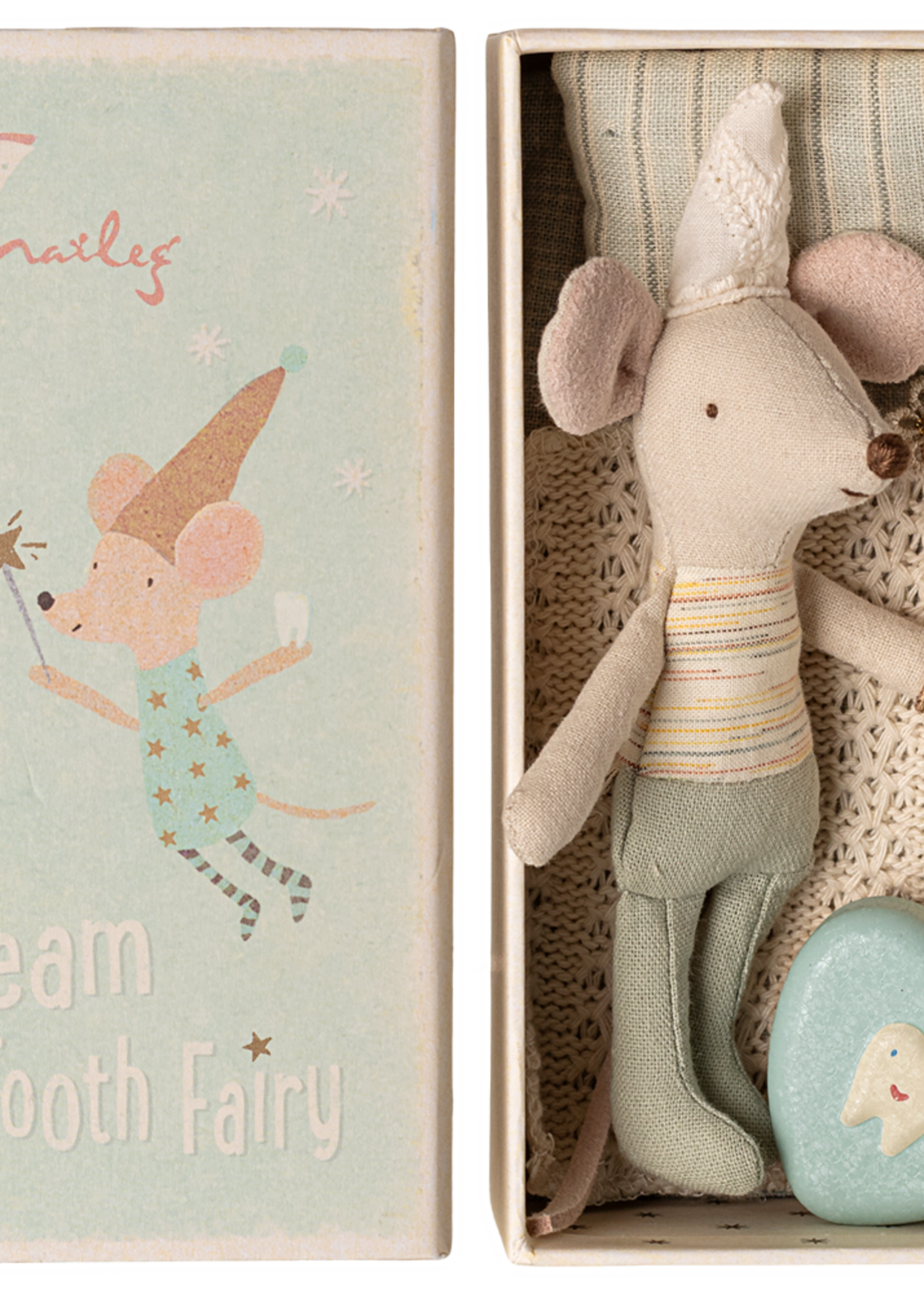 Maileg Tooth fairy mouse, Little brother in matchbox