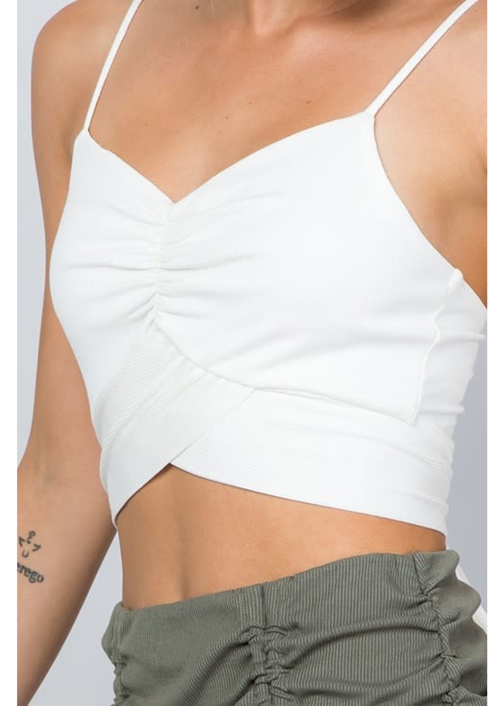 Ribbed Crop top - off white