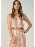 rose striped tube top