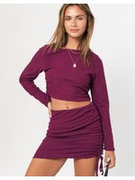 LONG SLEEVE RUCHED CROP TOP