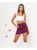 RUCHED MINI SKIRT