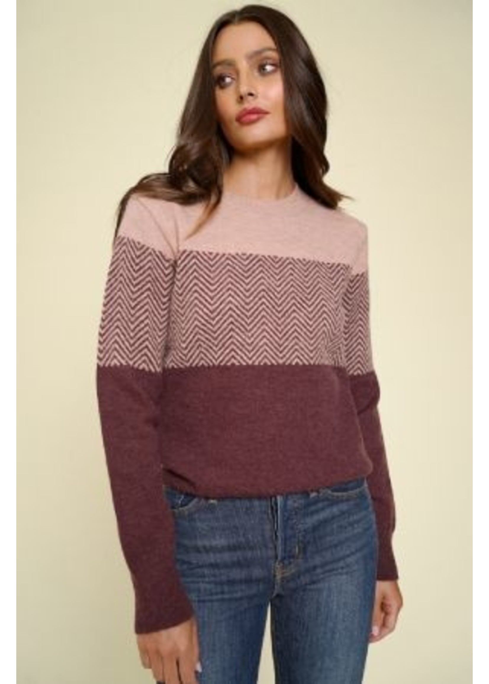 Plum chevron Sweater