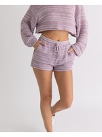 LONG SLEEVE CROP TOP LILAC/WHITE