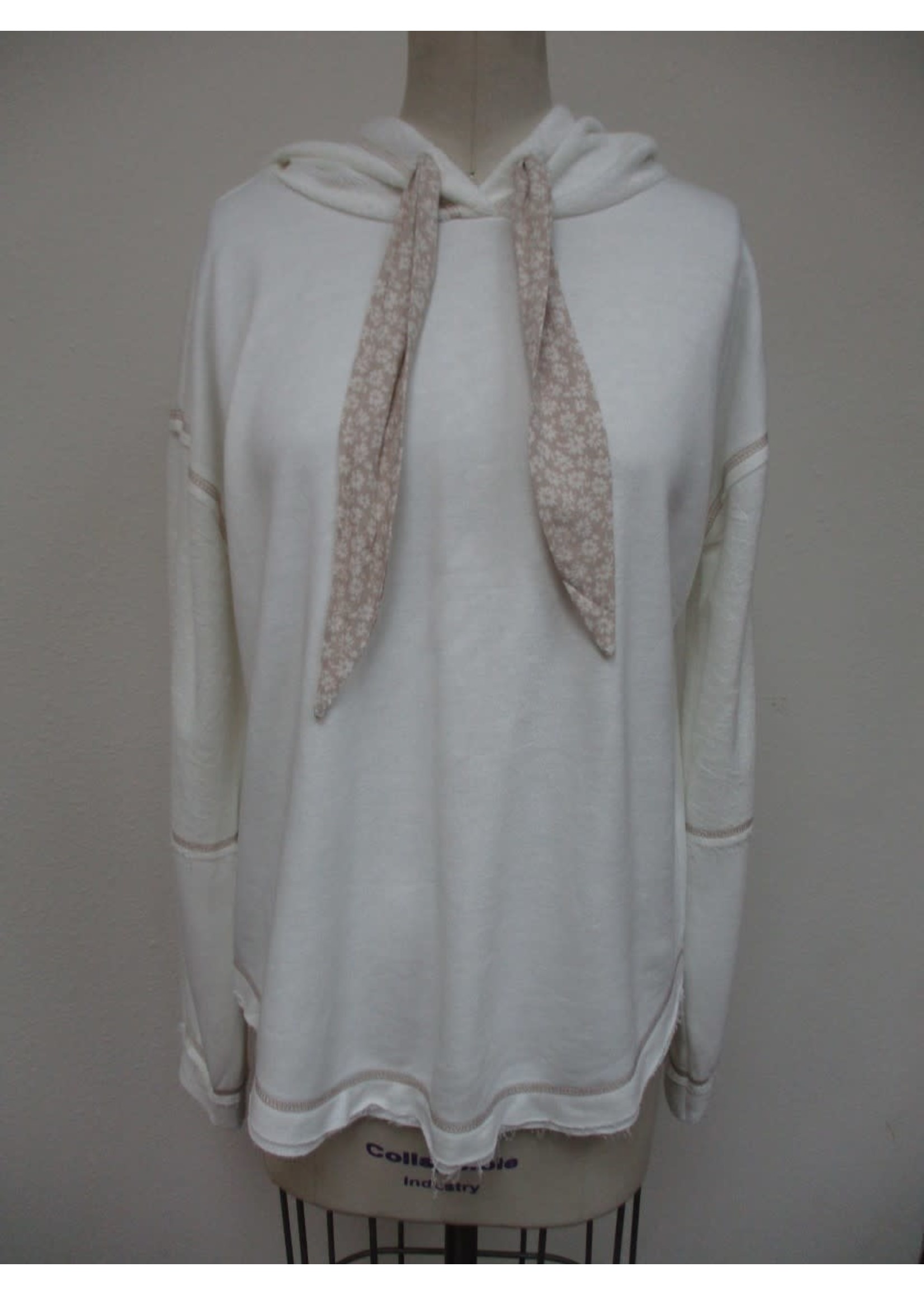 FLORAL HOODIE STRAP FRENCH TERRY HOODIE