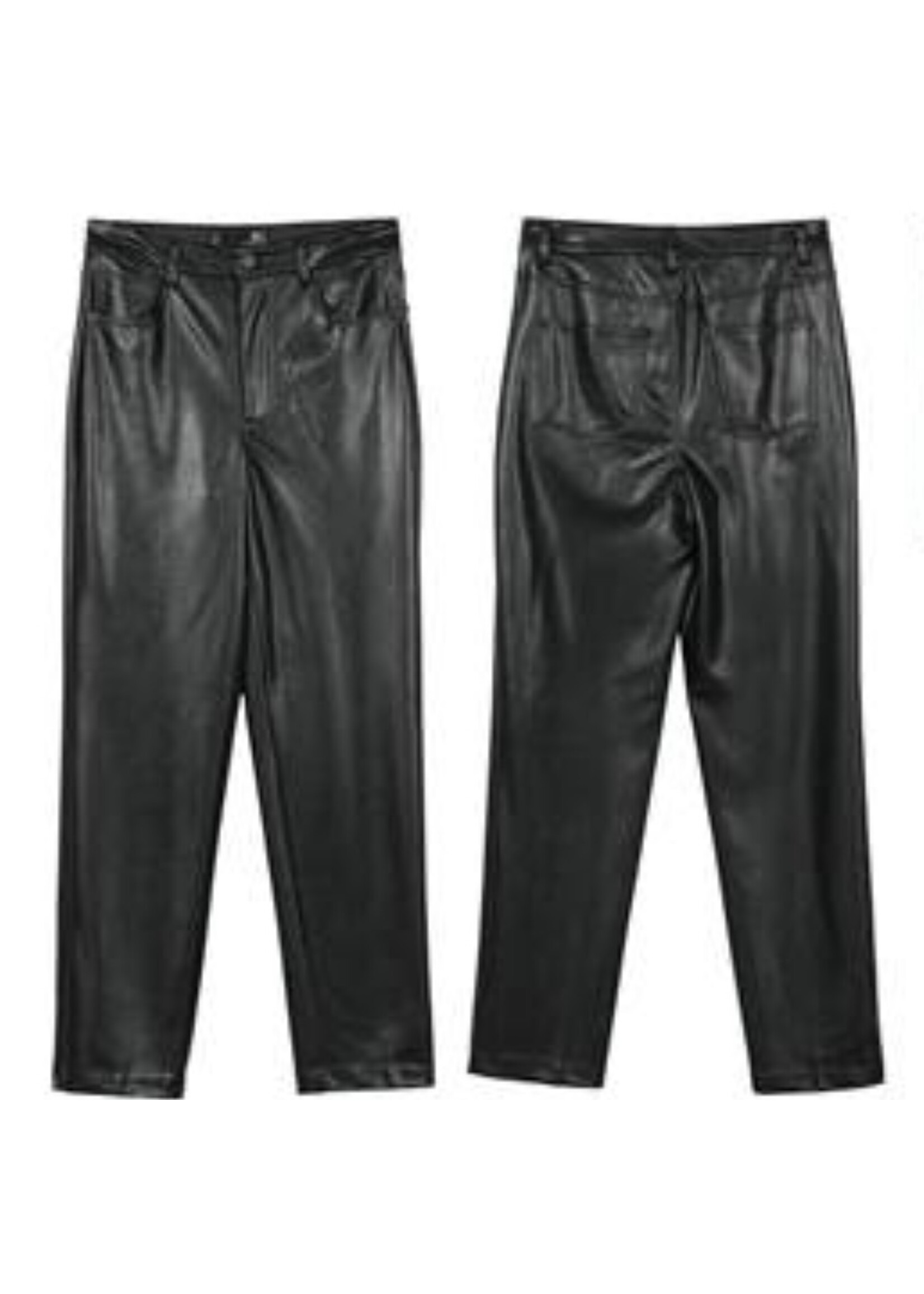 VEGAN LEATHER STRAIGHT LEG