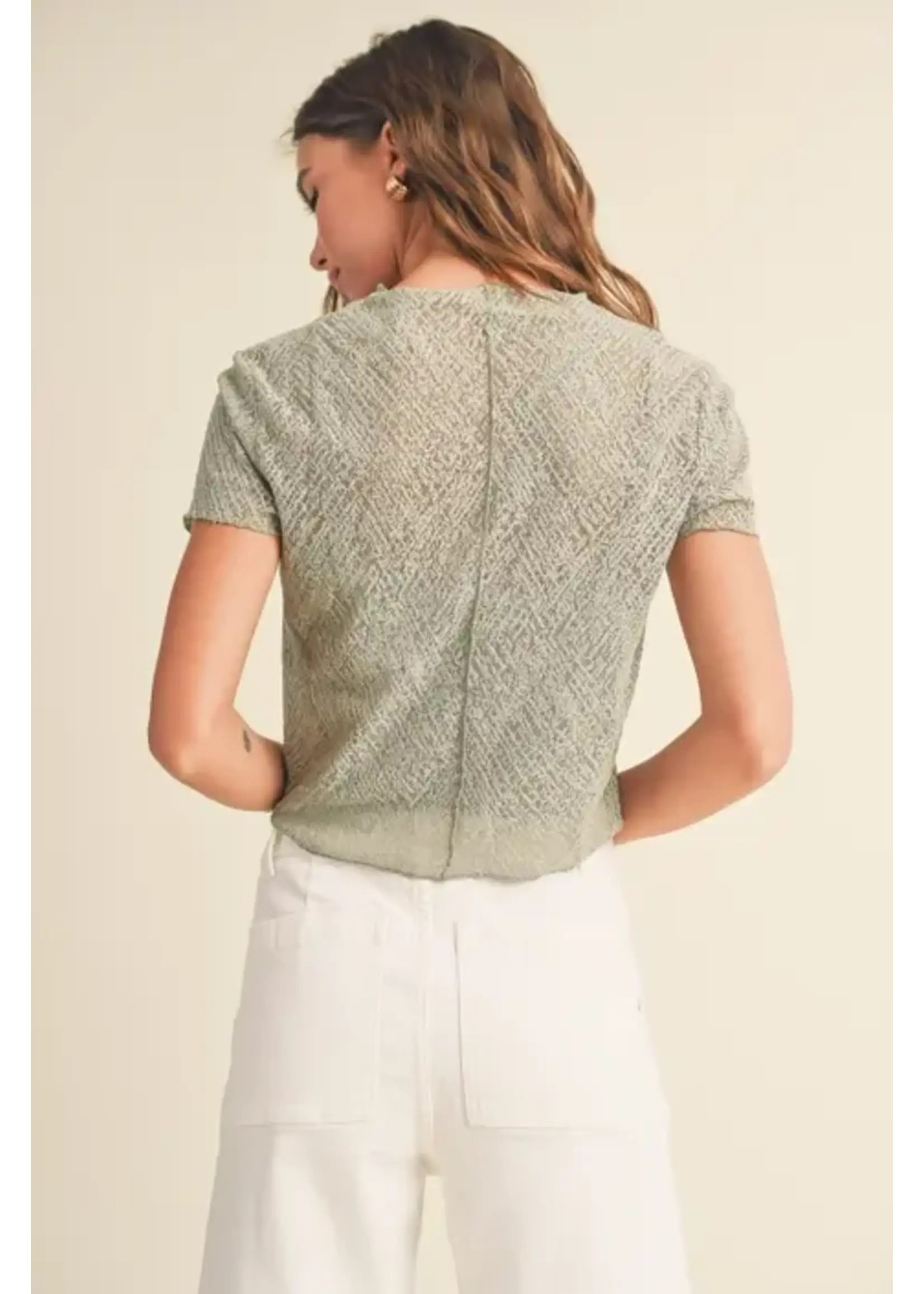 PATTERN FABRIC TOP