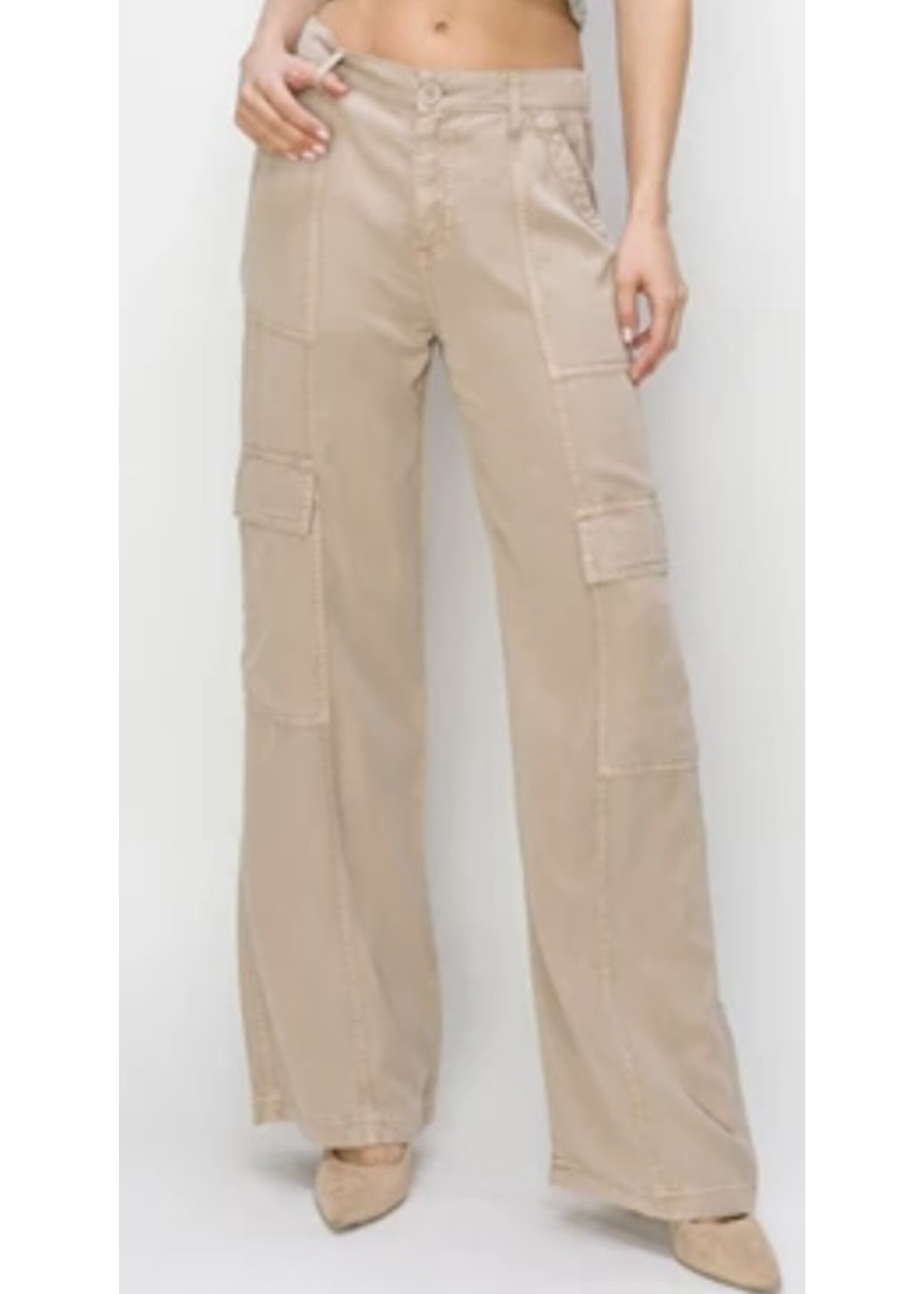 TAUPE TENCEL CARGOS