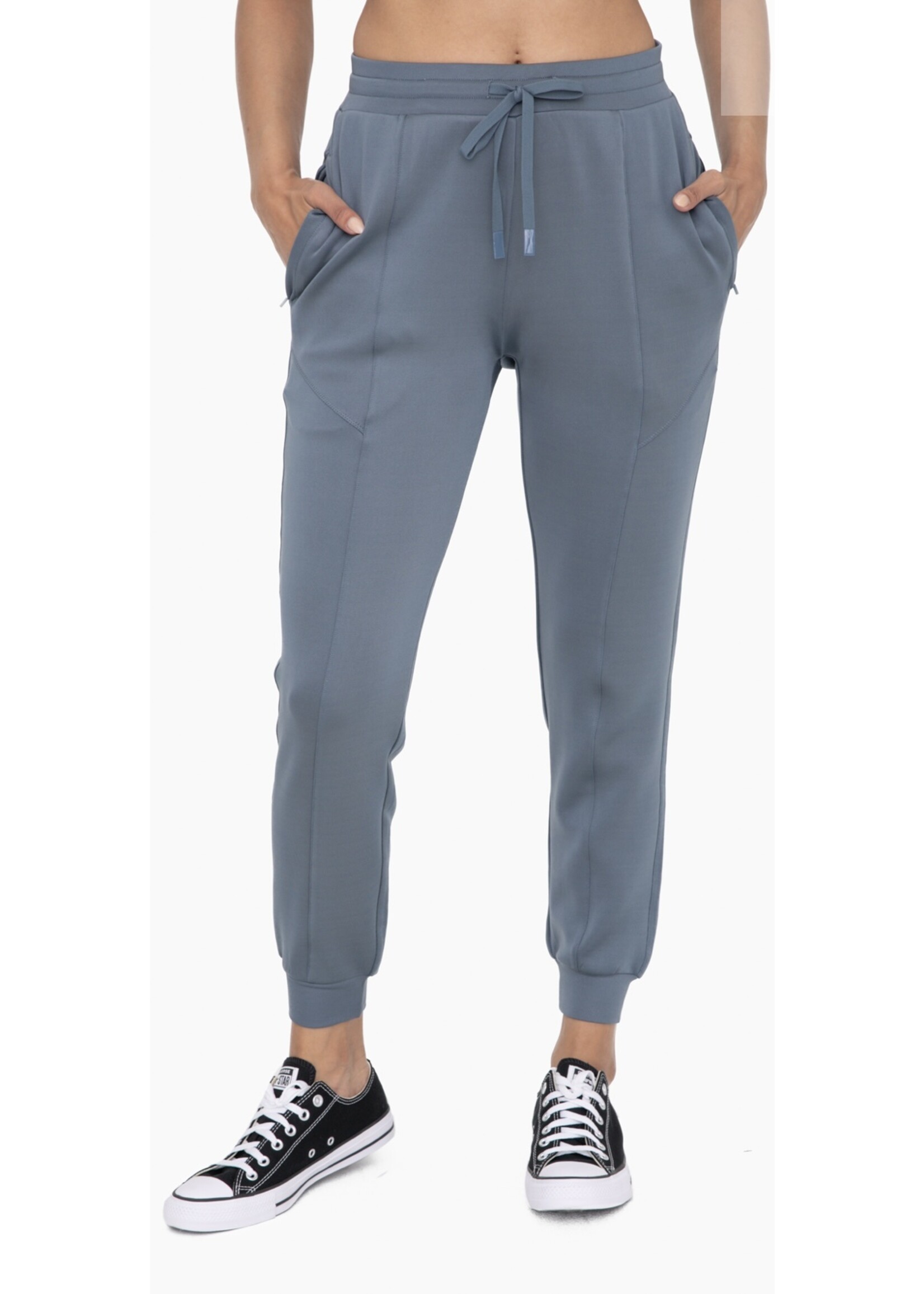 CUFFED JOGGERS WITH ZIPPERRED POCKETS
