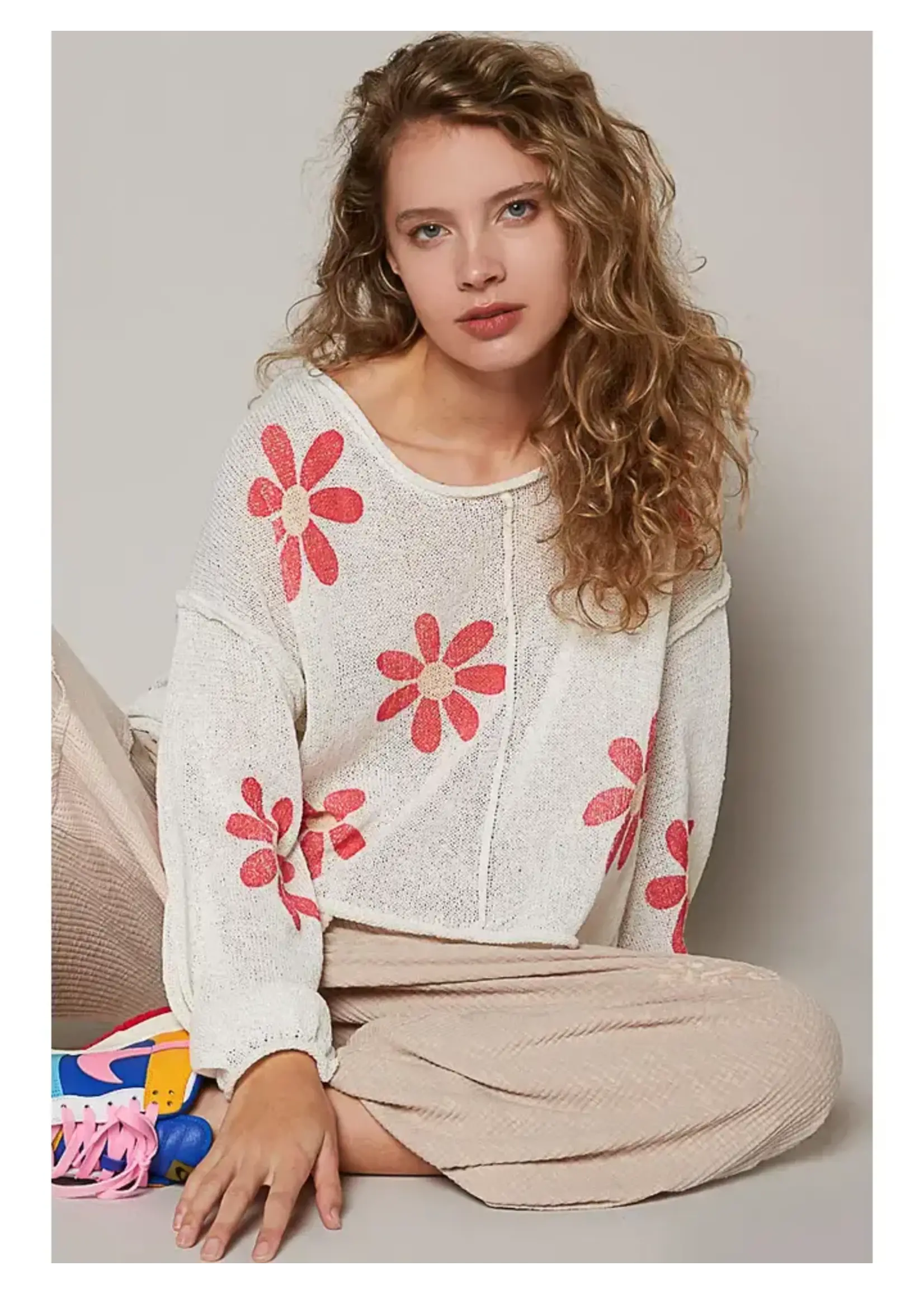 FLORAL SWEATER