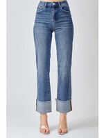 DARK HR CUFFED RELAXED JEANS