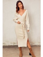 EASY TO LOVE KNITTED MIDI DRESS