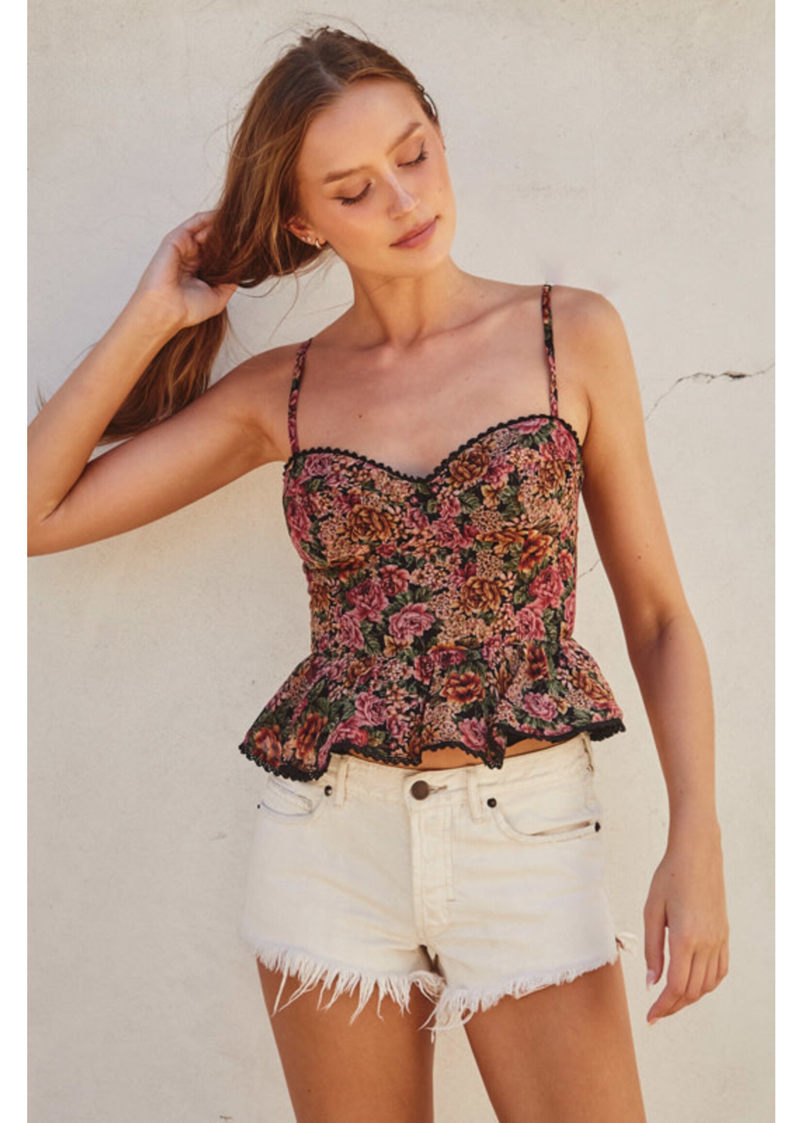 VINTAGE ROSE CAMI TOP