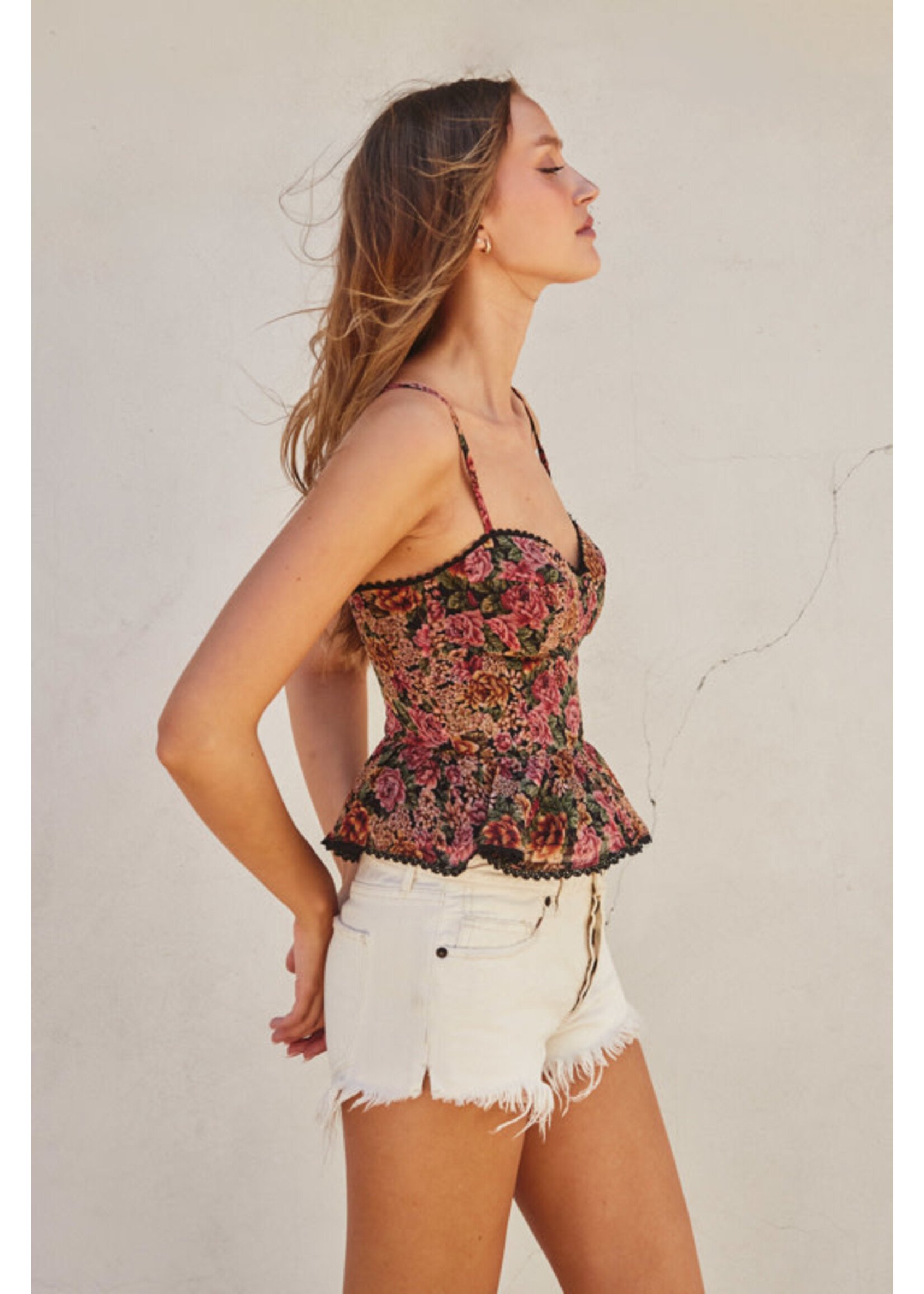 VINTAGE ROSE CAMI TOP