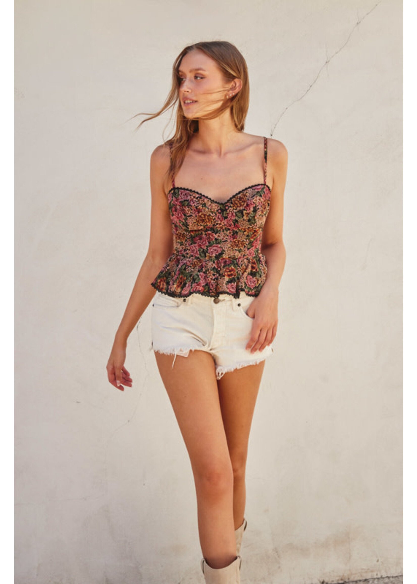 VINTAGE ROSE CAMI TOP