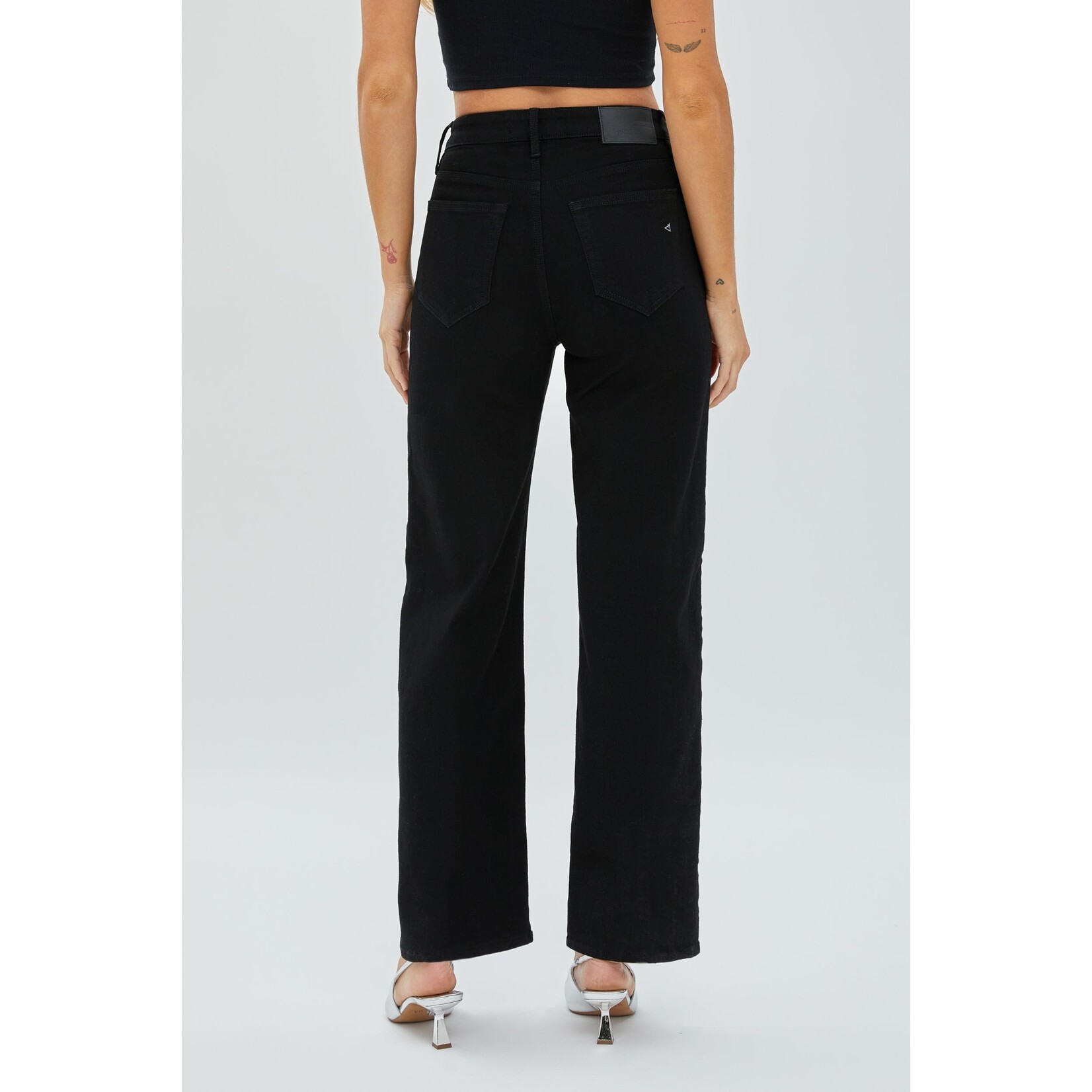 JET BLACK CLEAN STRETCH STRAIGHT LEG JEAN