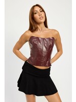 TEXTURED CORSET TOP