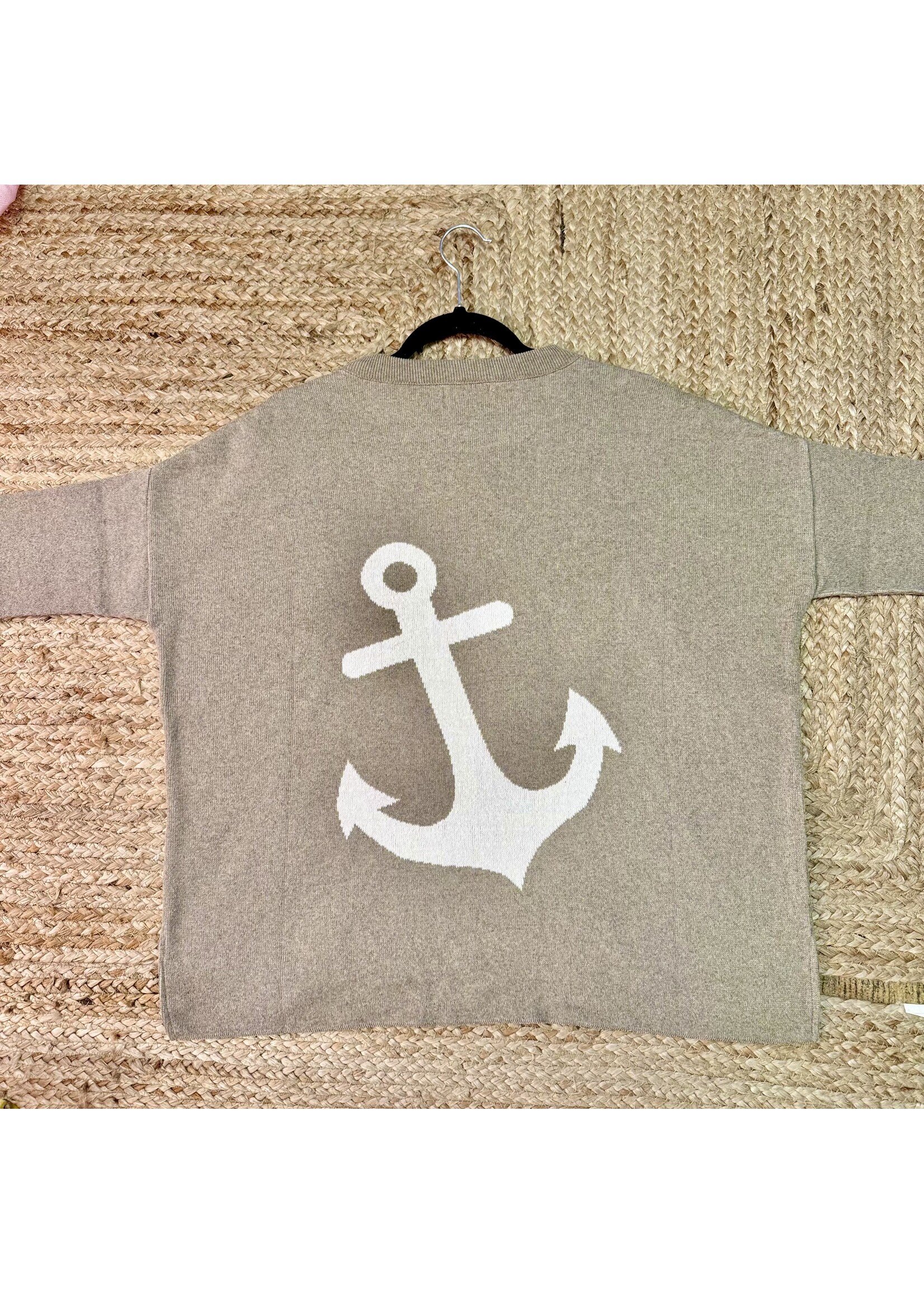 NORTHPORT SWEATER WITH ANCHOR ON BACK