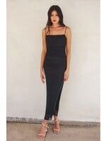 NIGHT WE MET RUCHED MAXI DRESS