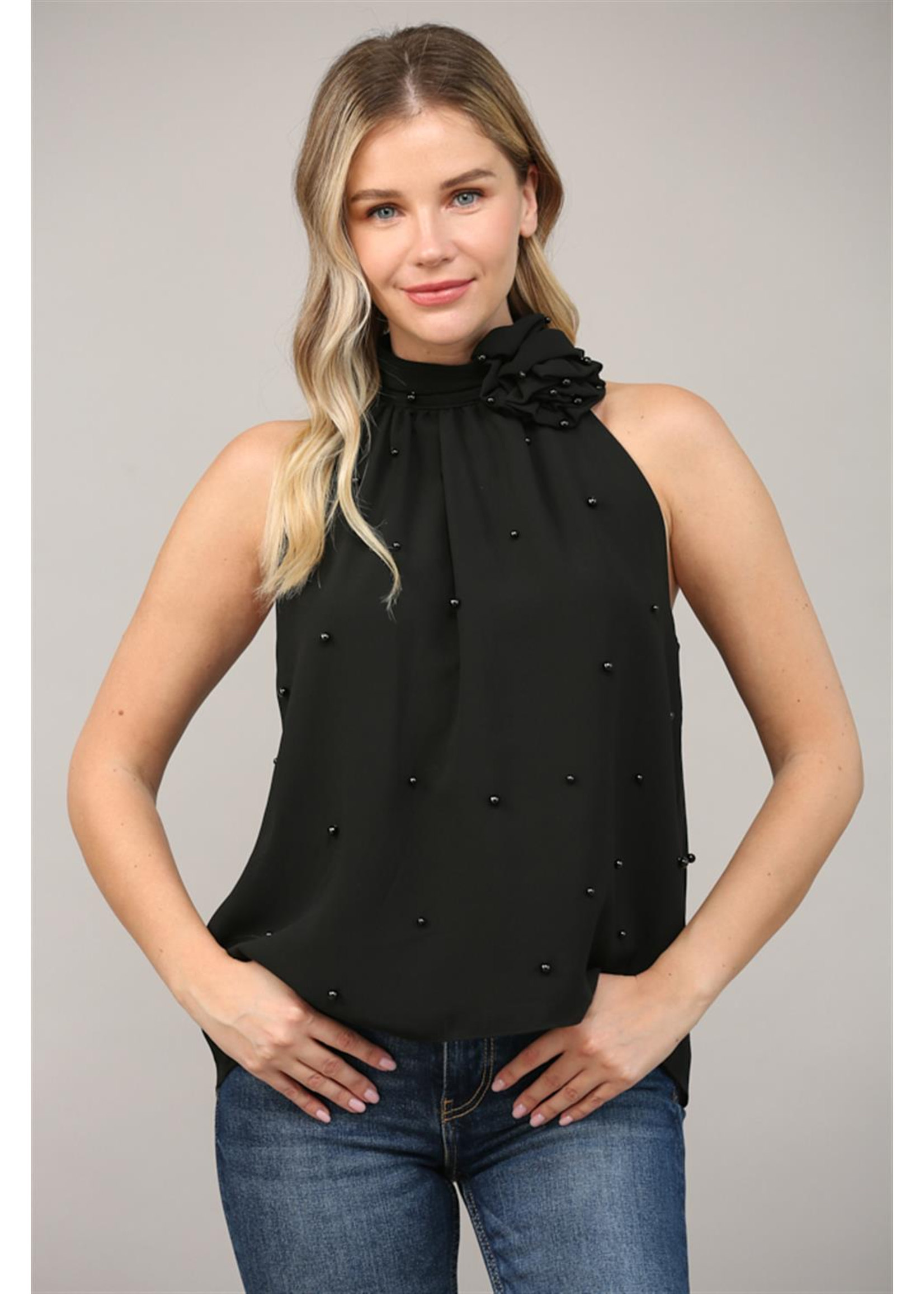 ROSE HALTER TOP