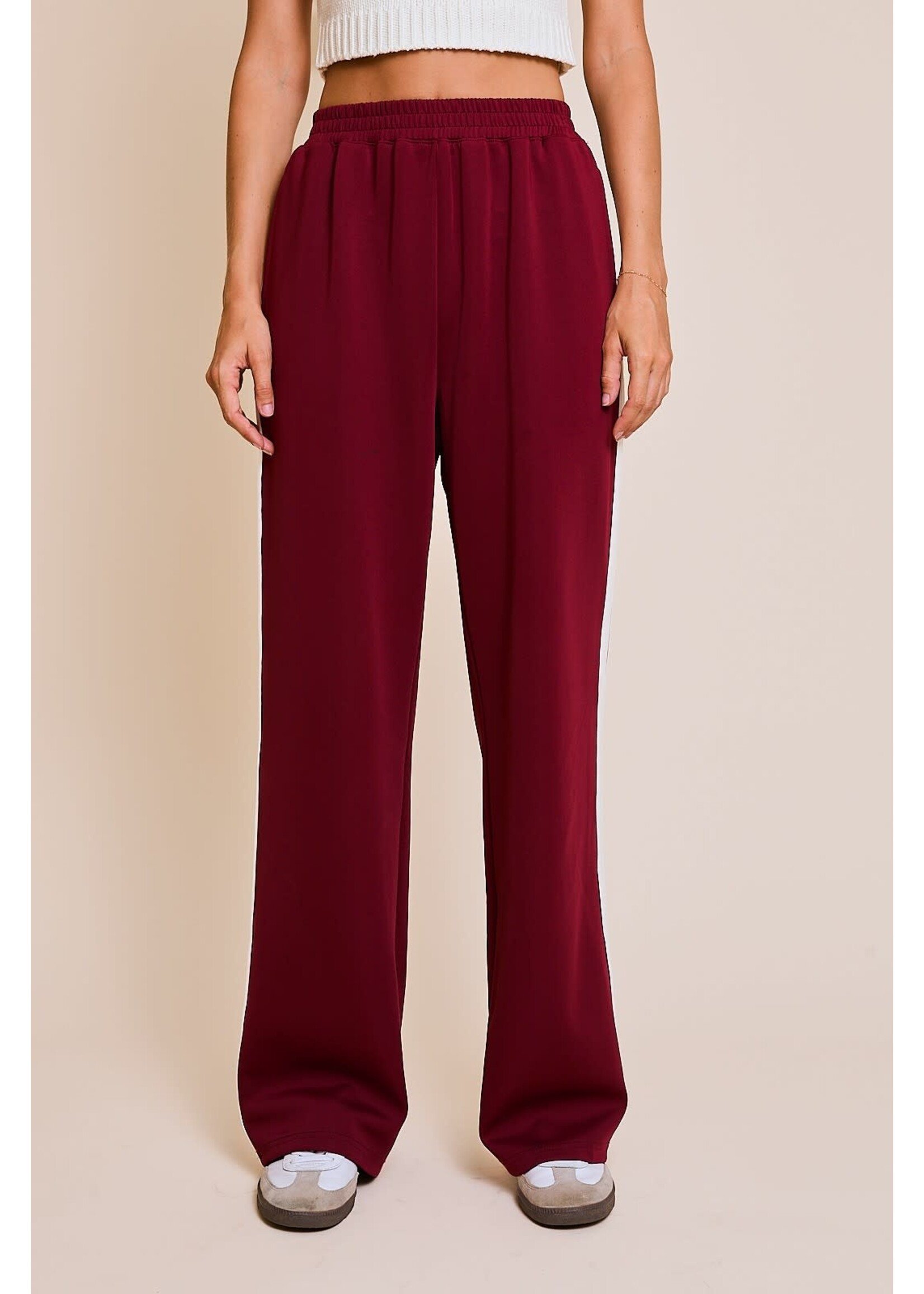 SP2311 WIDE LEG TRACK PANTS - Bohemiac Boutique SP2311 WIDE LEG TRACK PANTS - Bohemiac Boutique