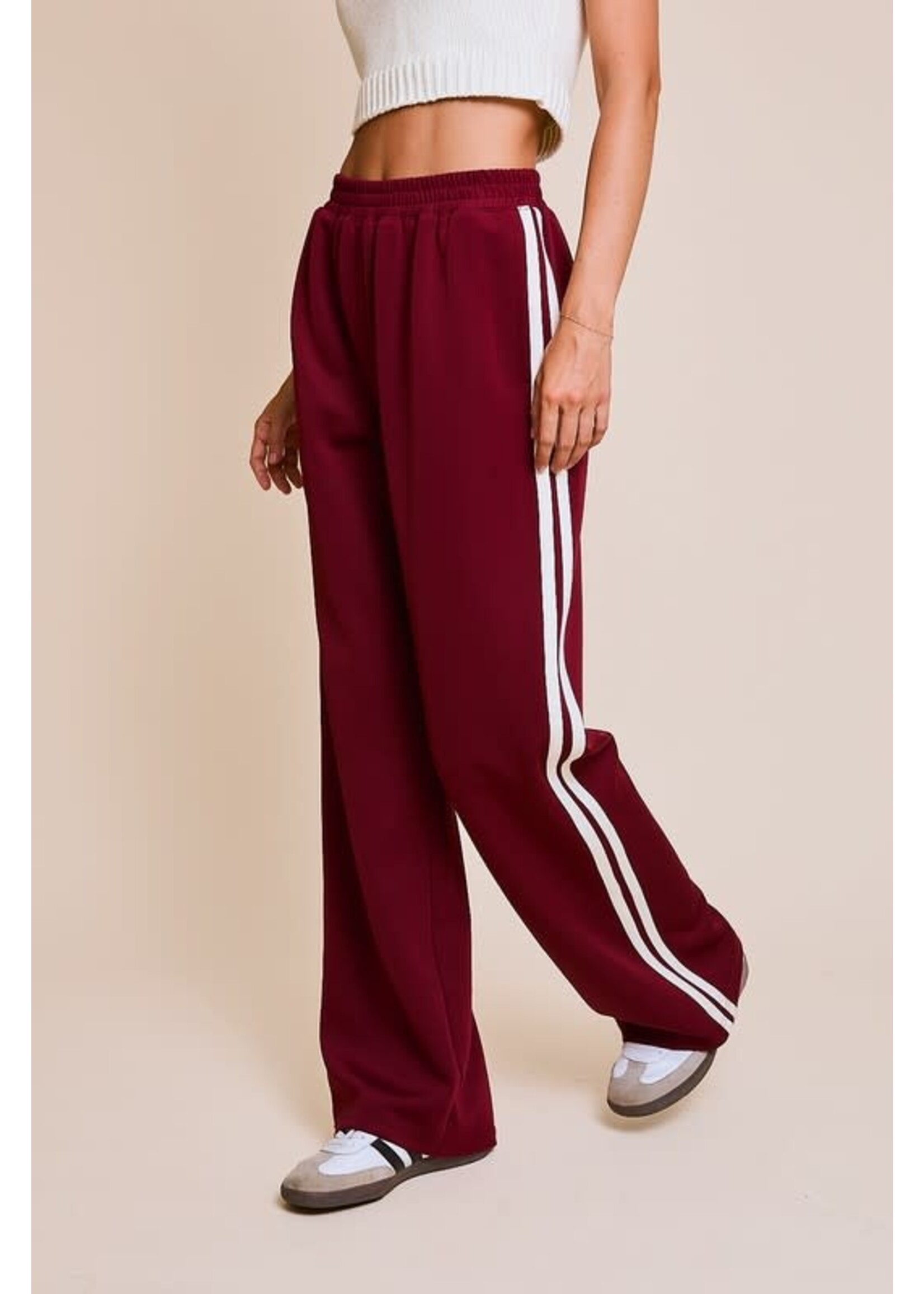 WIDE LEG TRACK PANTS