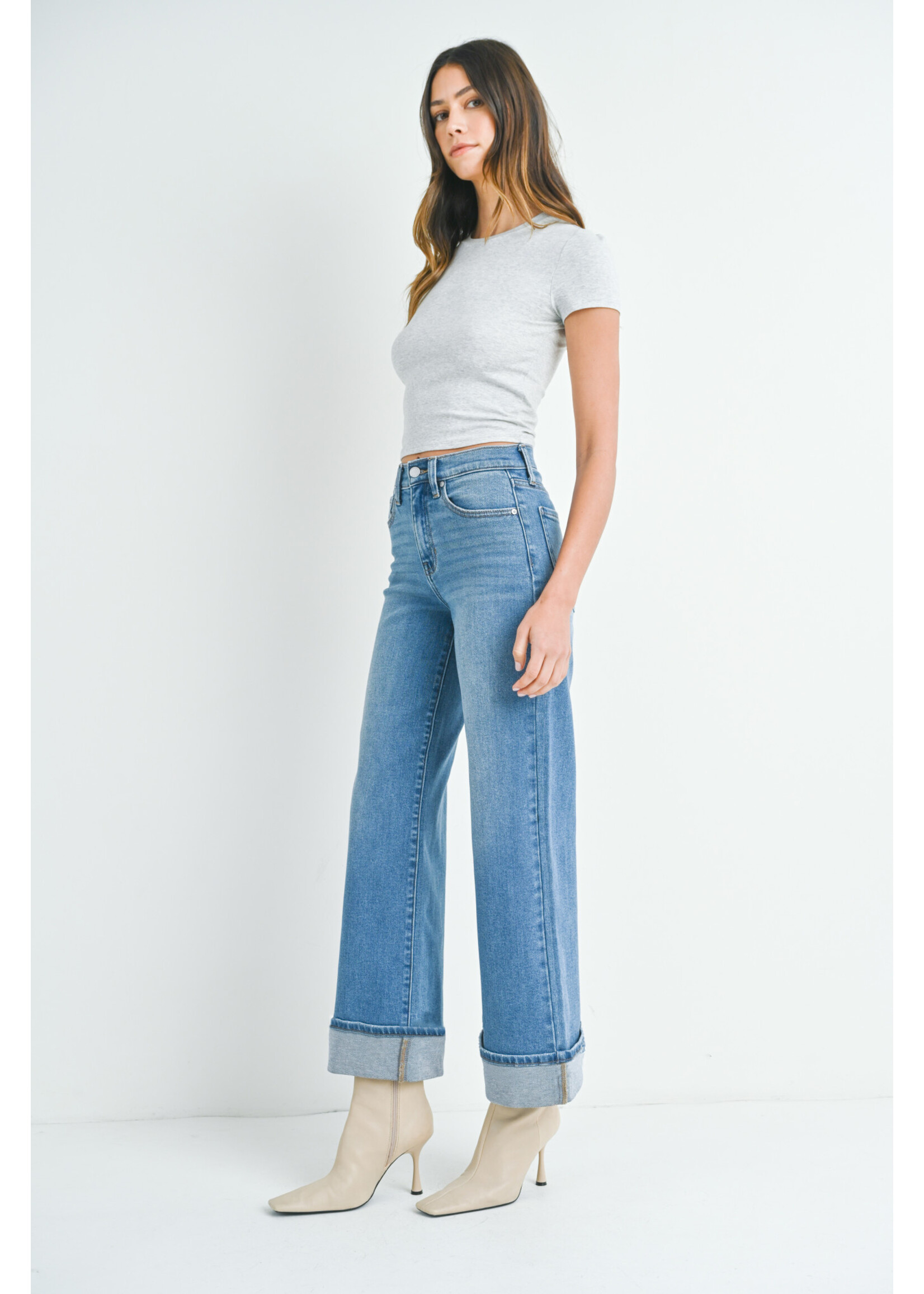 CUFFED PALAZZO JEAN