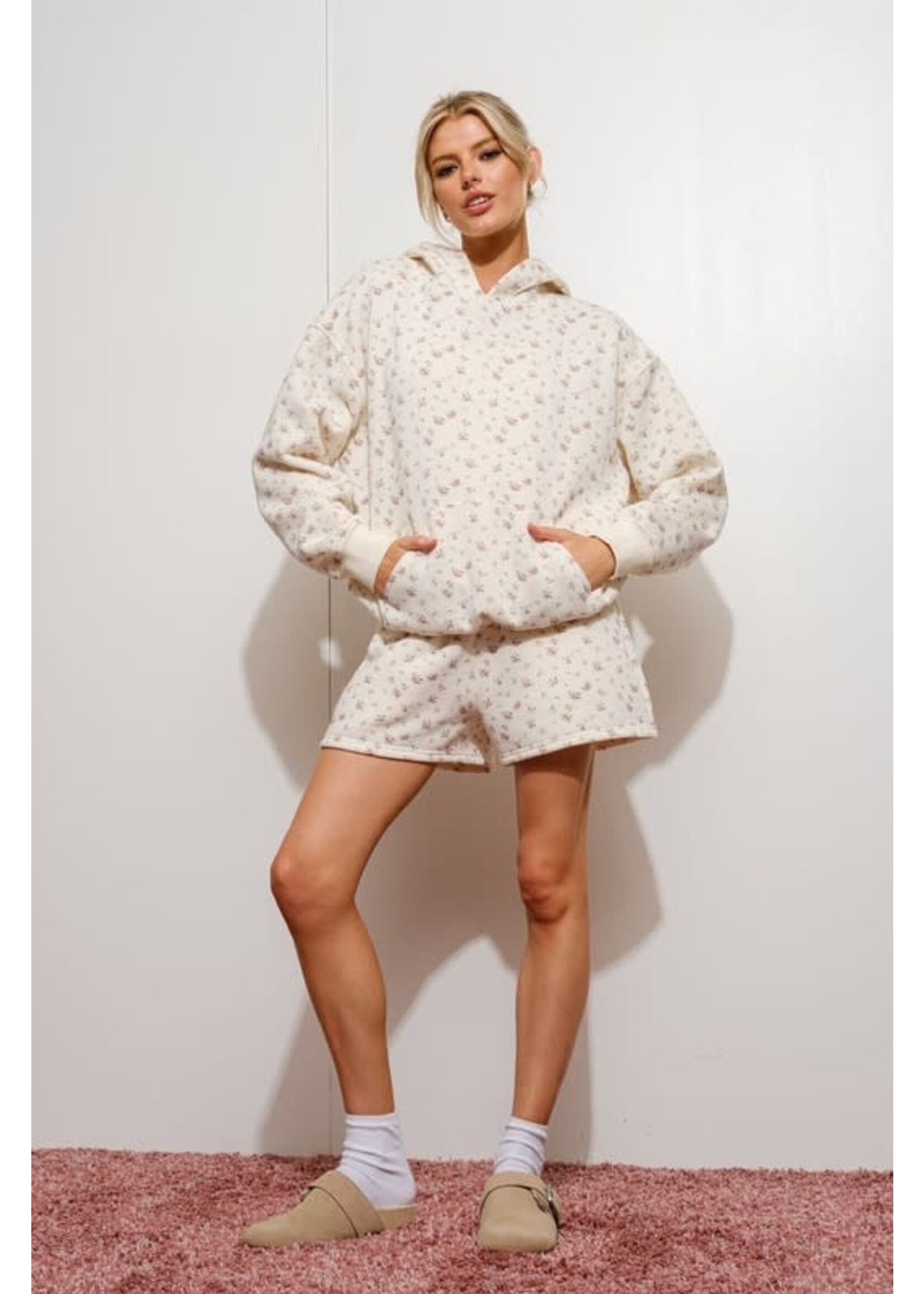 DITSY FLORAL SWEAT SHORTS