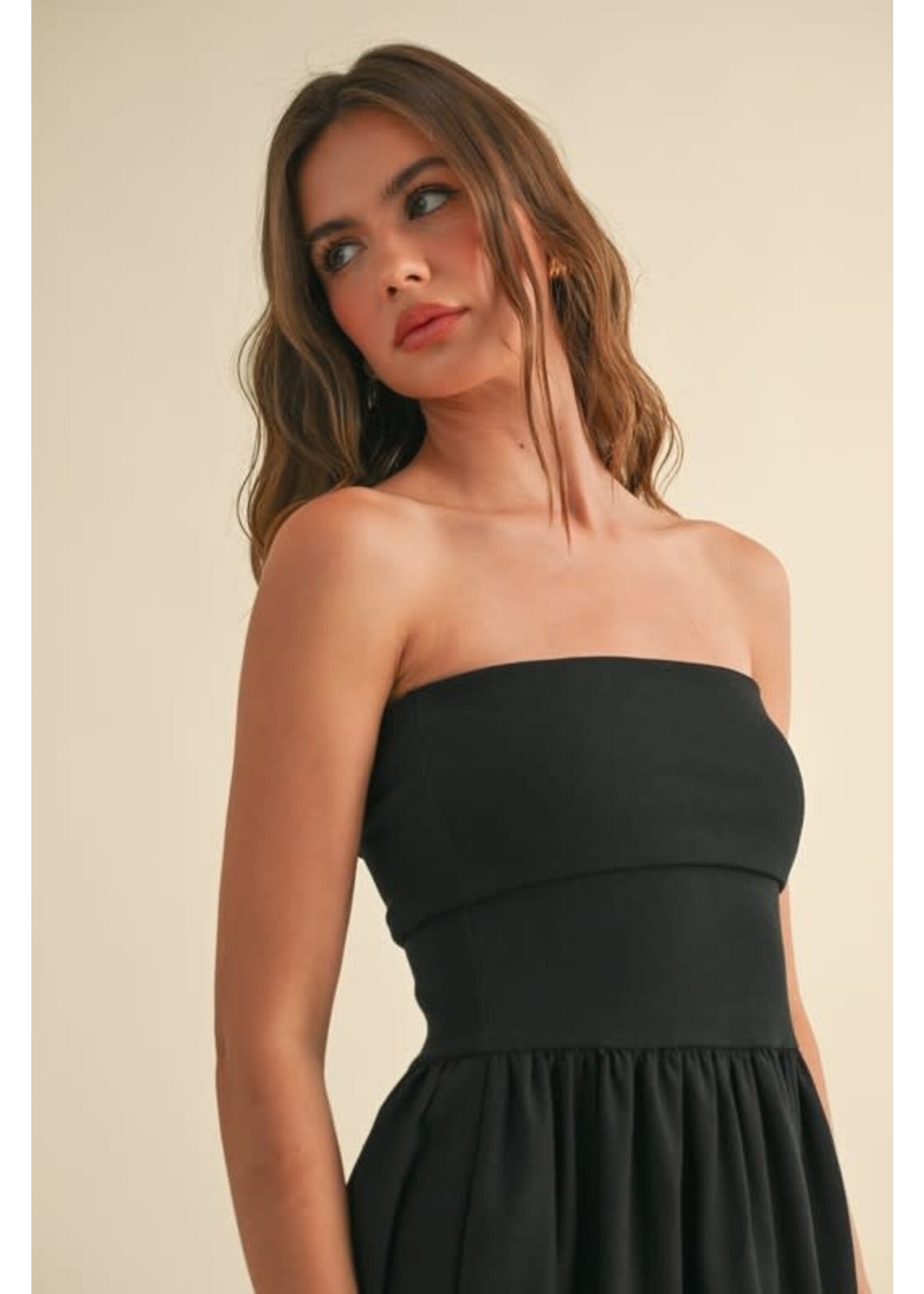 SOFT RIBBED KNIT LINEN DRESS