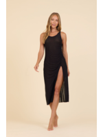 STRETCH MESH MAXI DRESS