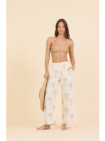 SOFT WHITE GOLDEN PALM PANT