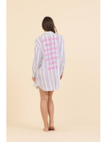 SAILOR STRIPE PRINTED COTTON BUTTON DOWN