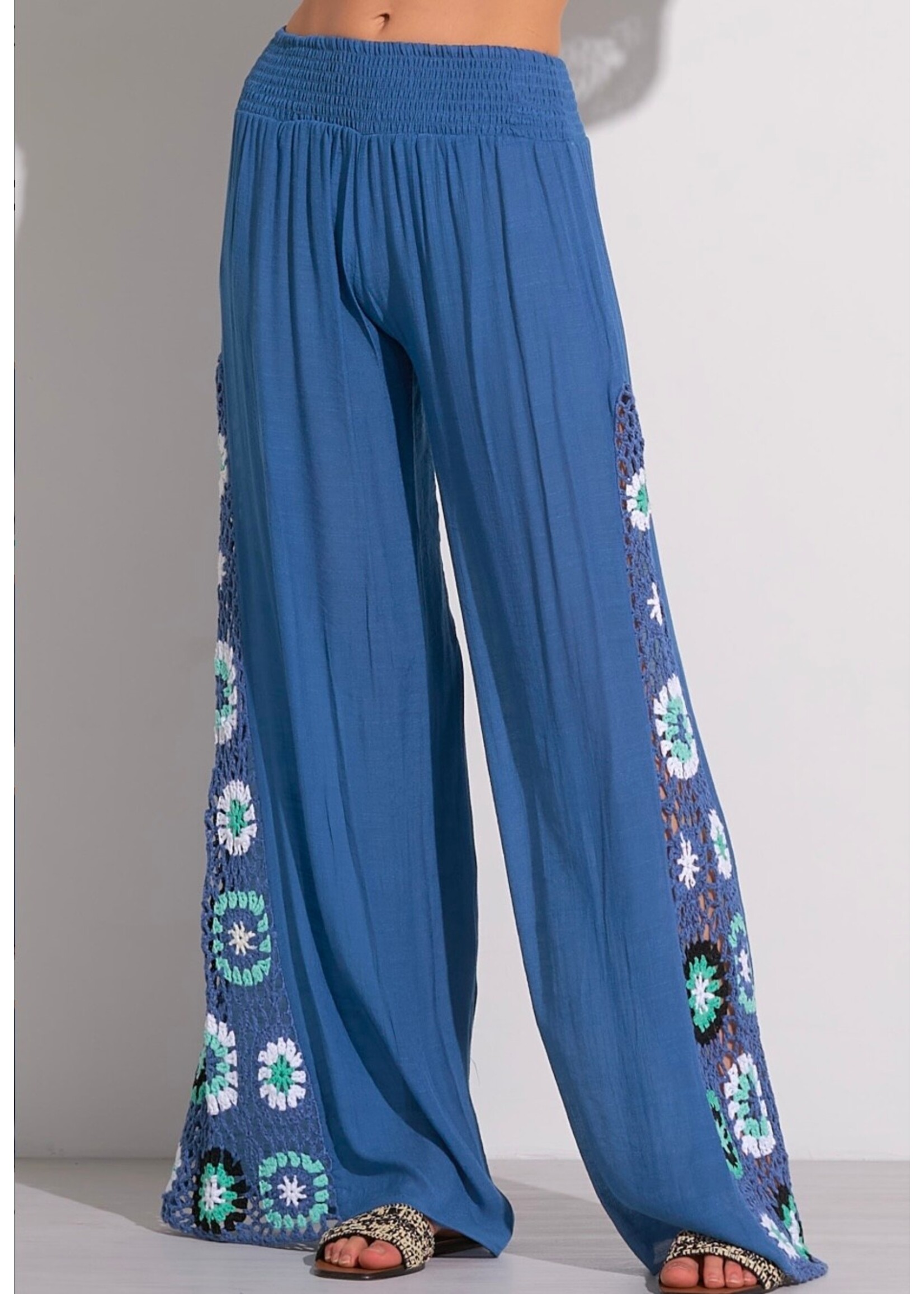 BLUE CROCHET PANT