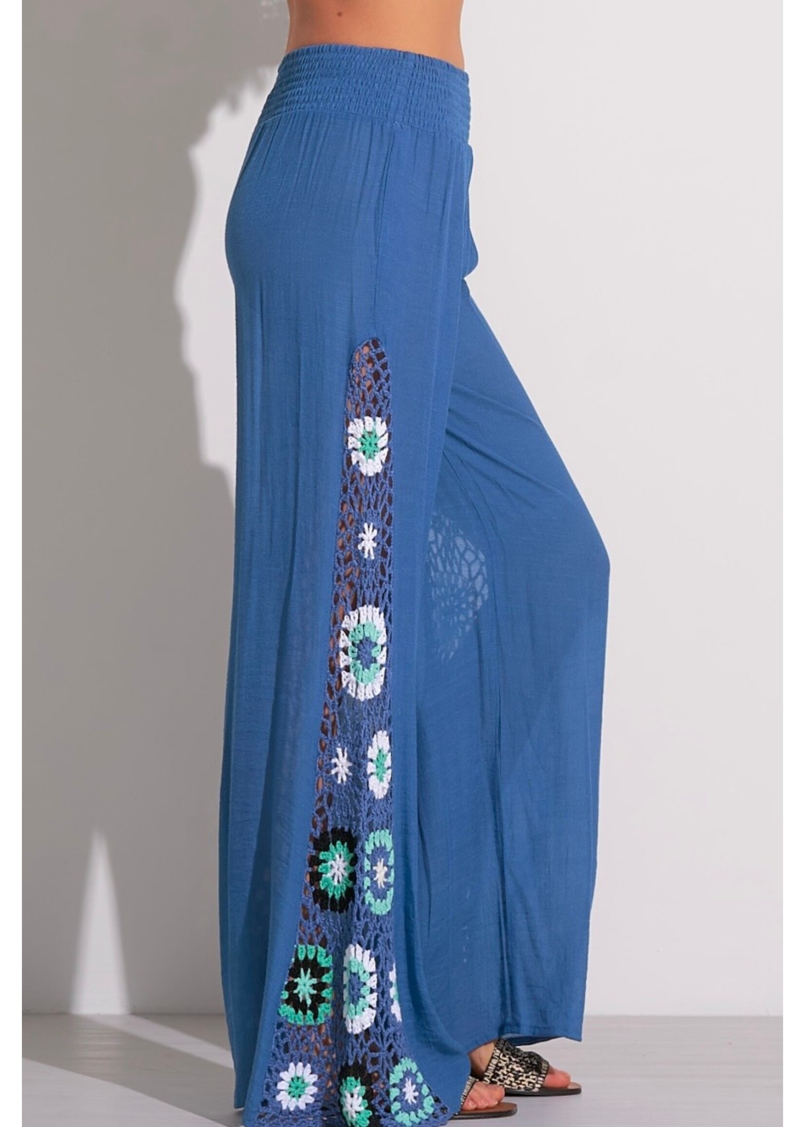 BLUE CROCHET PANT