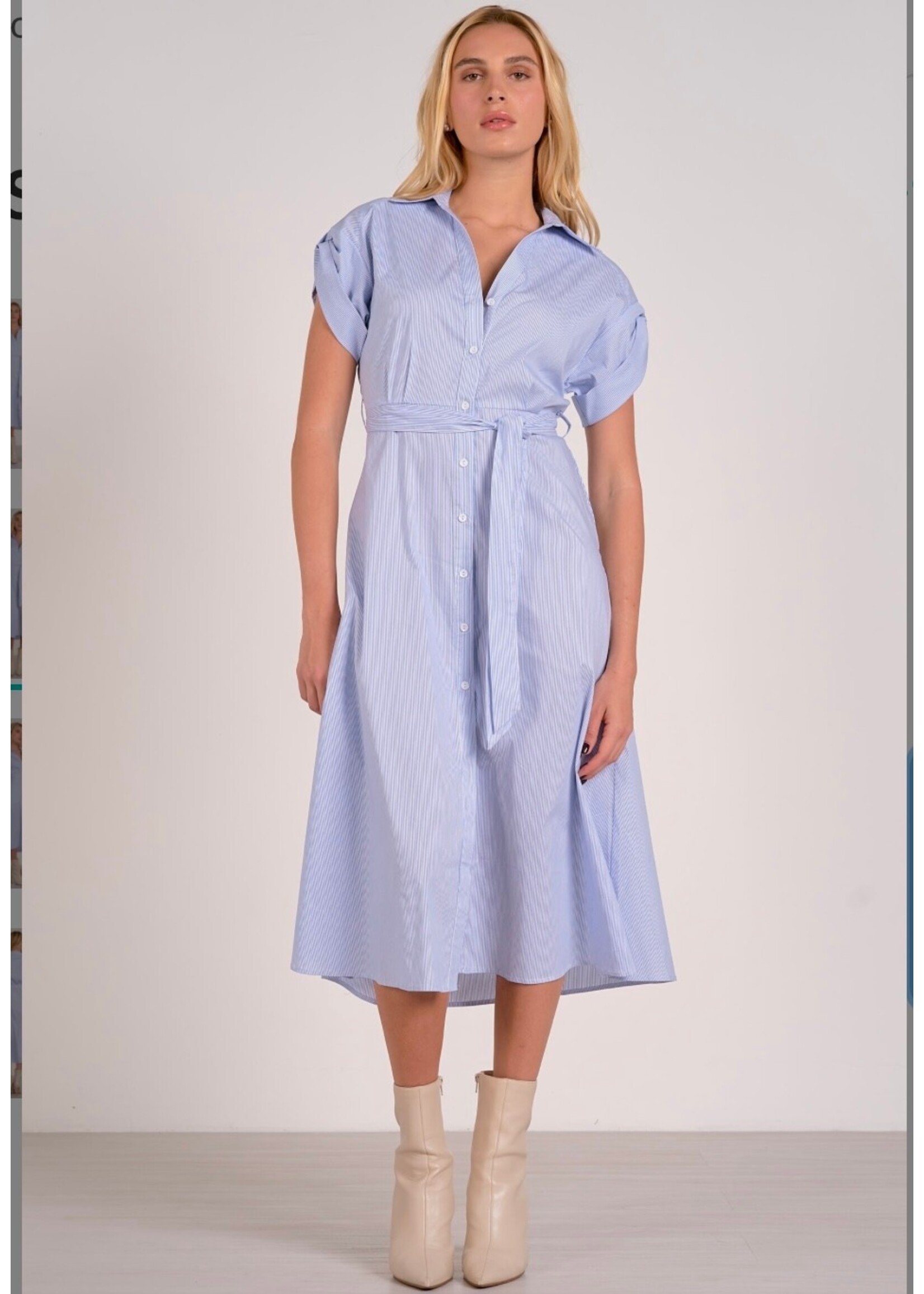 MIDI COLLARED DRESS
