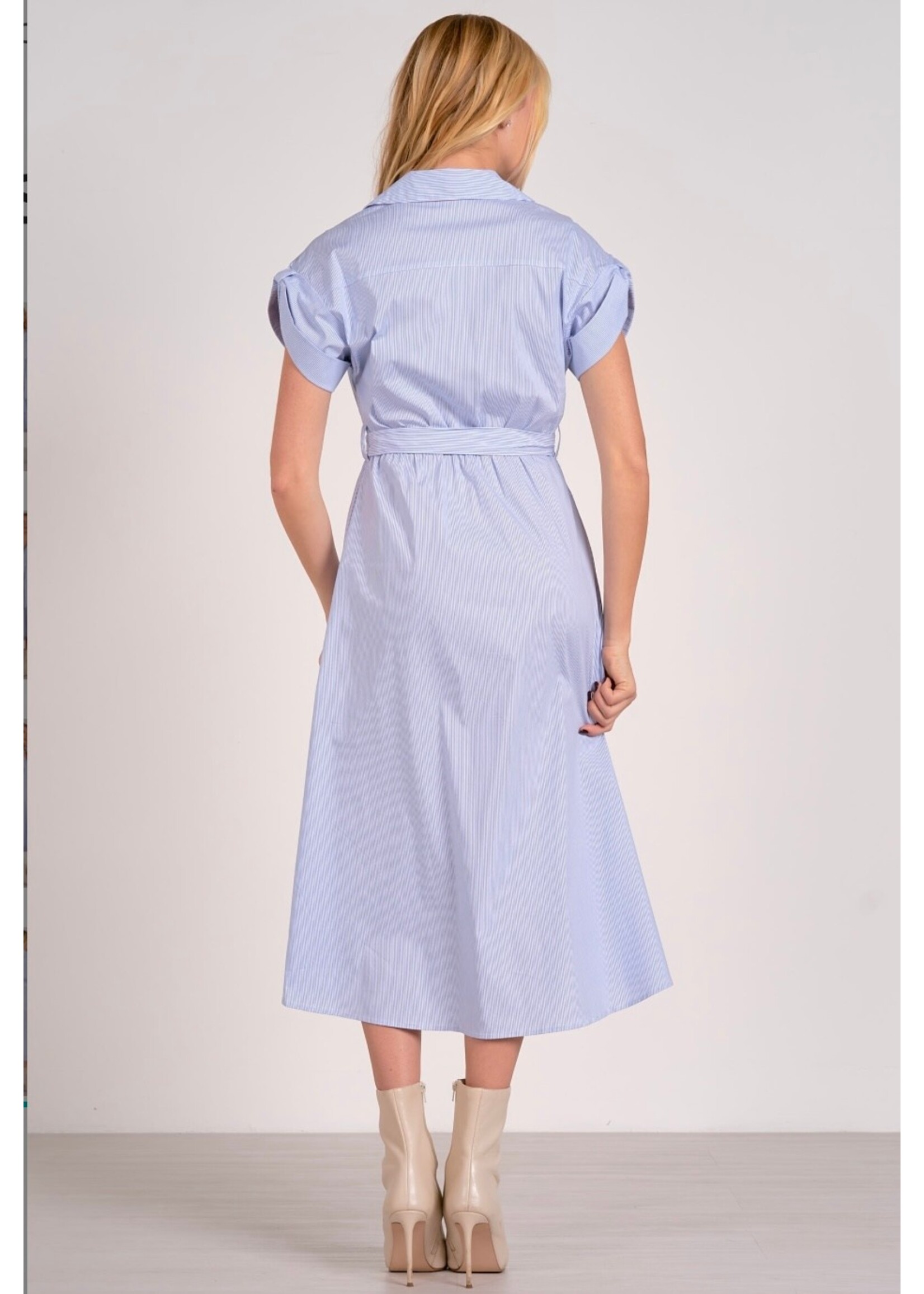 MIDI COLLARED DRESS