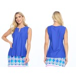 GINA SPLIT NECK SLEEVELESS TOP