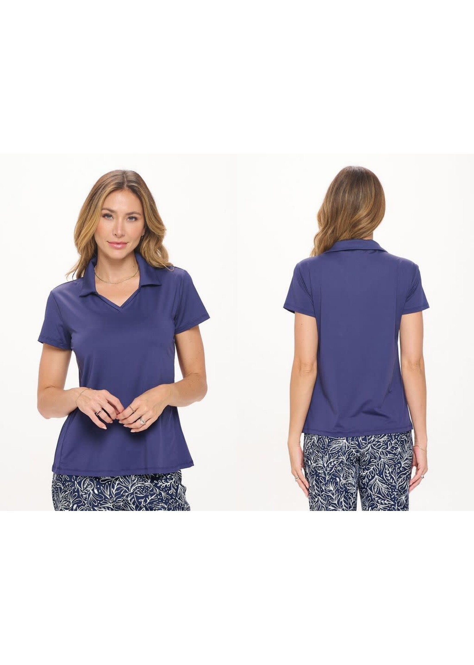 MADELINE SHORT SLEEVE POLO TOP