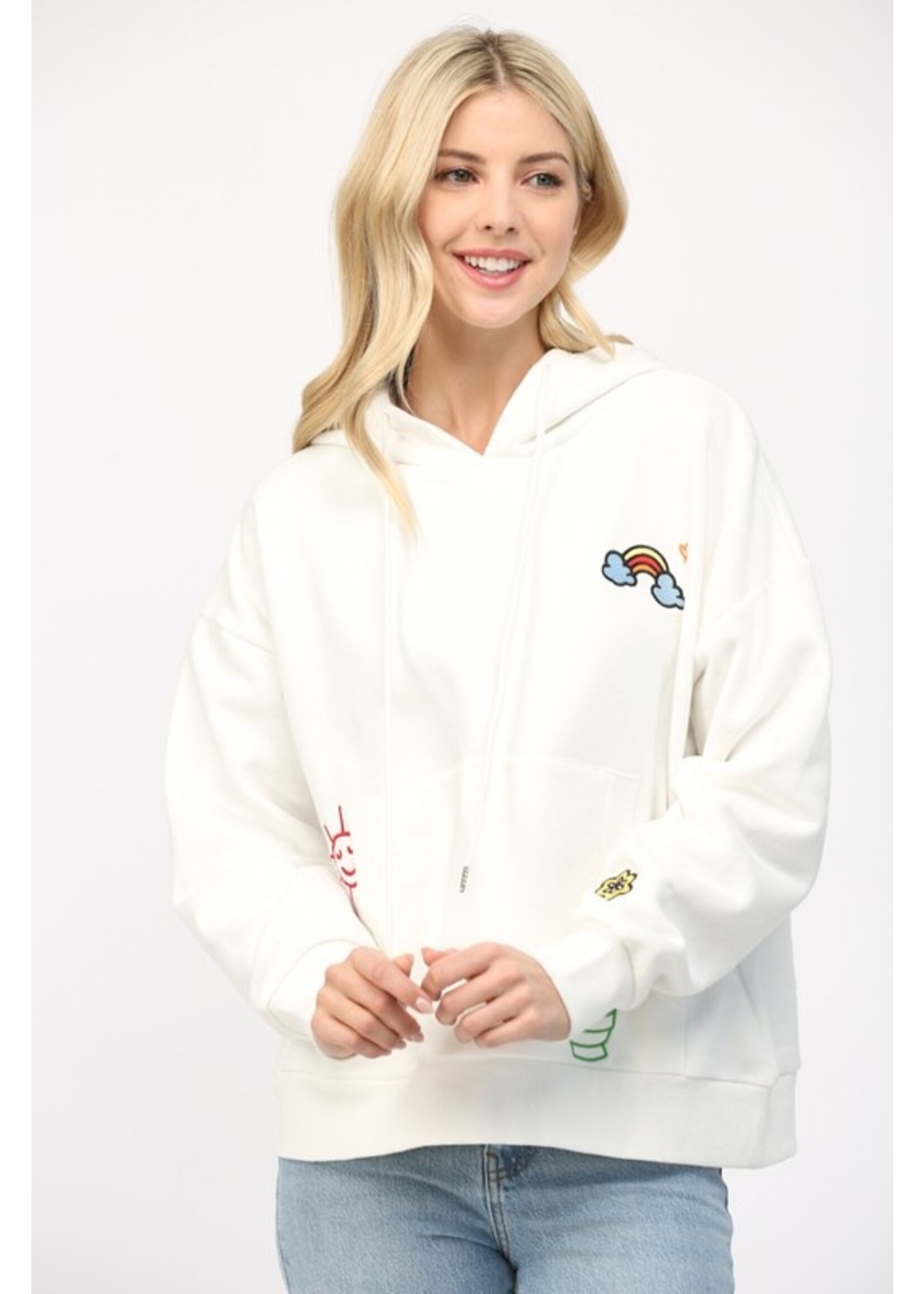 EMBELLISHED HOODIE SWEATSHIRT
