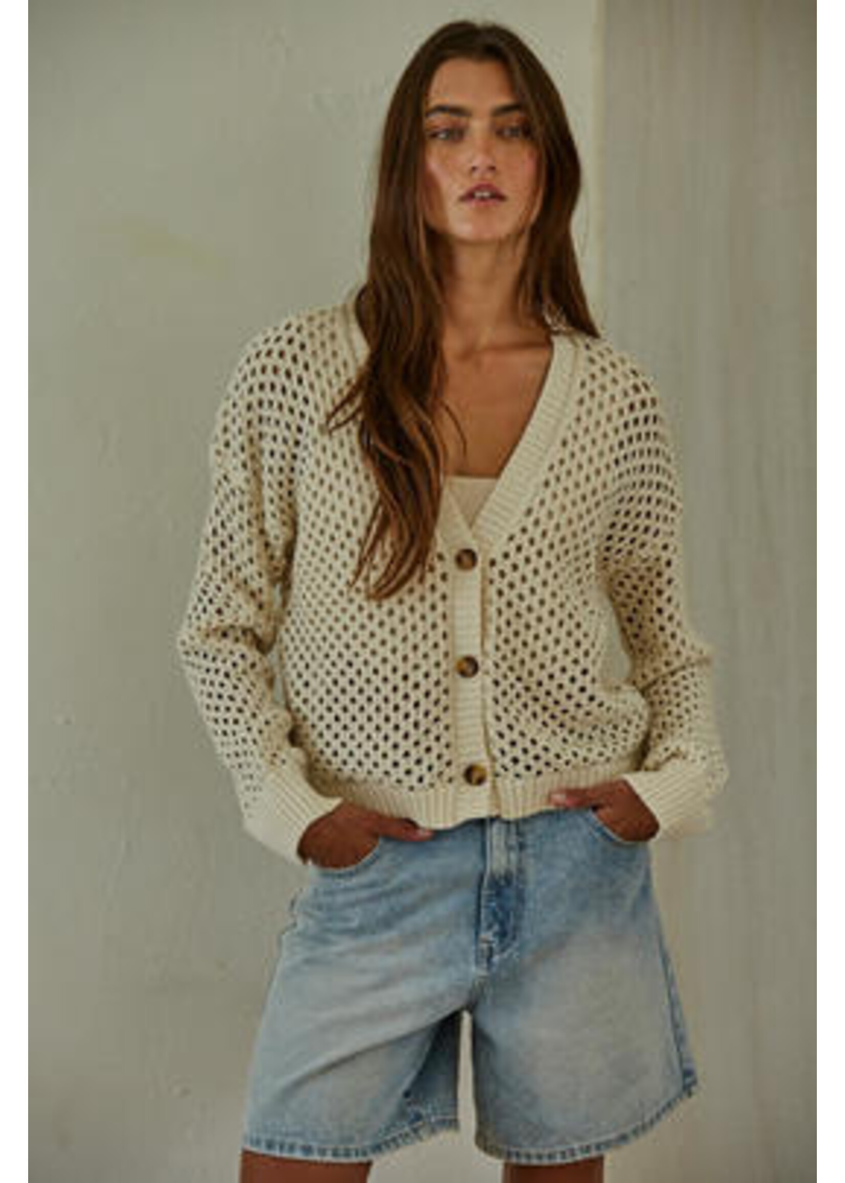 OPEN KNIT CARDIGAN