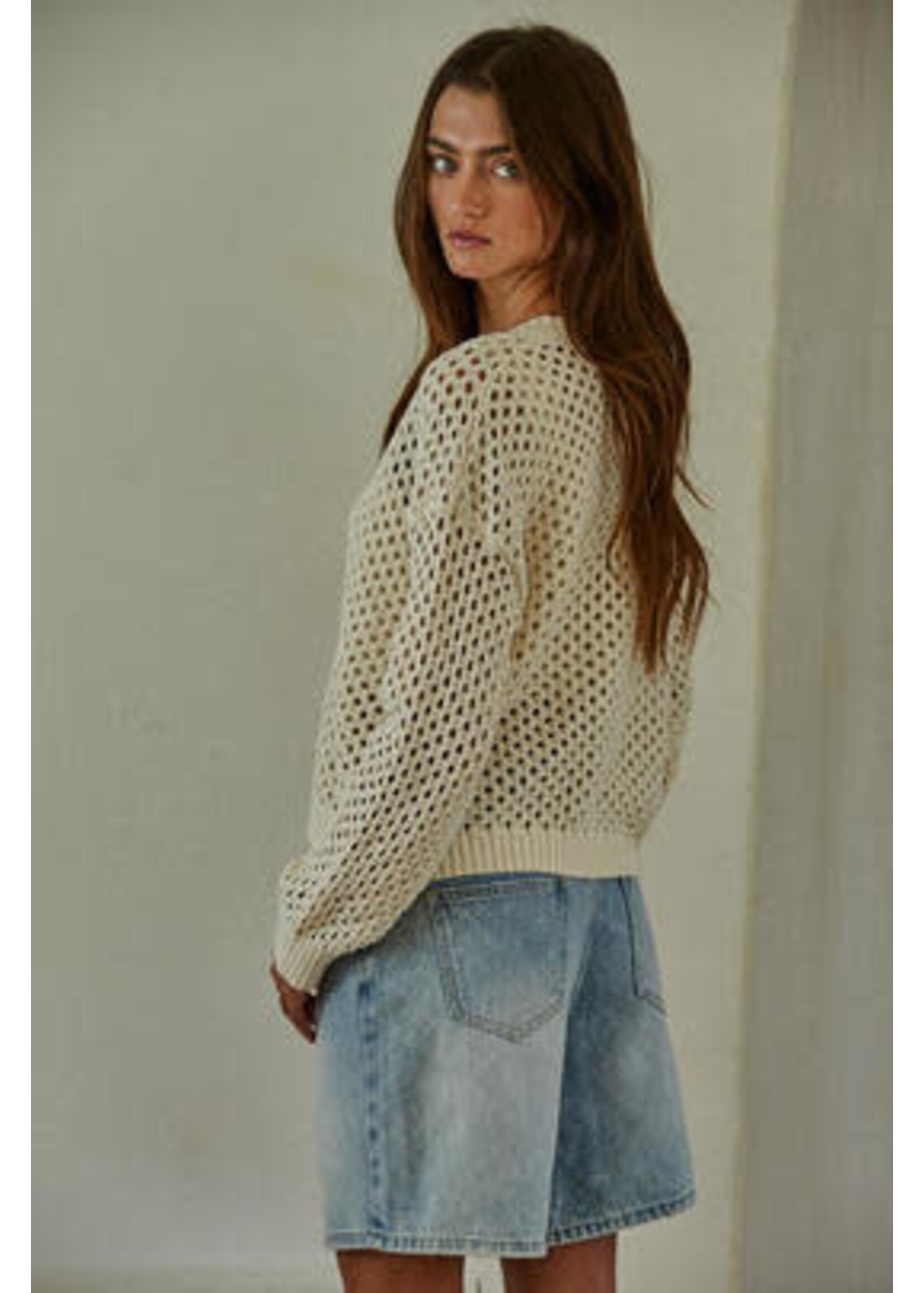 OPEN KNIT CARDIGAN