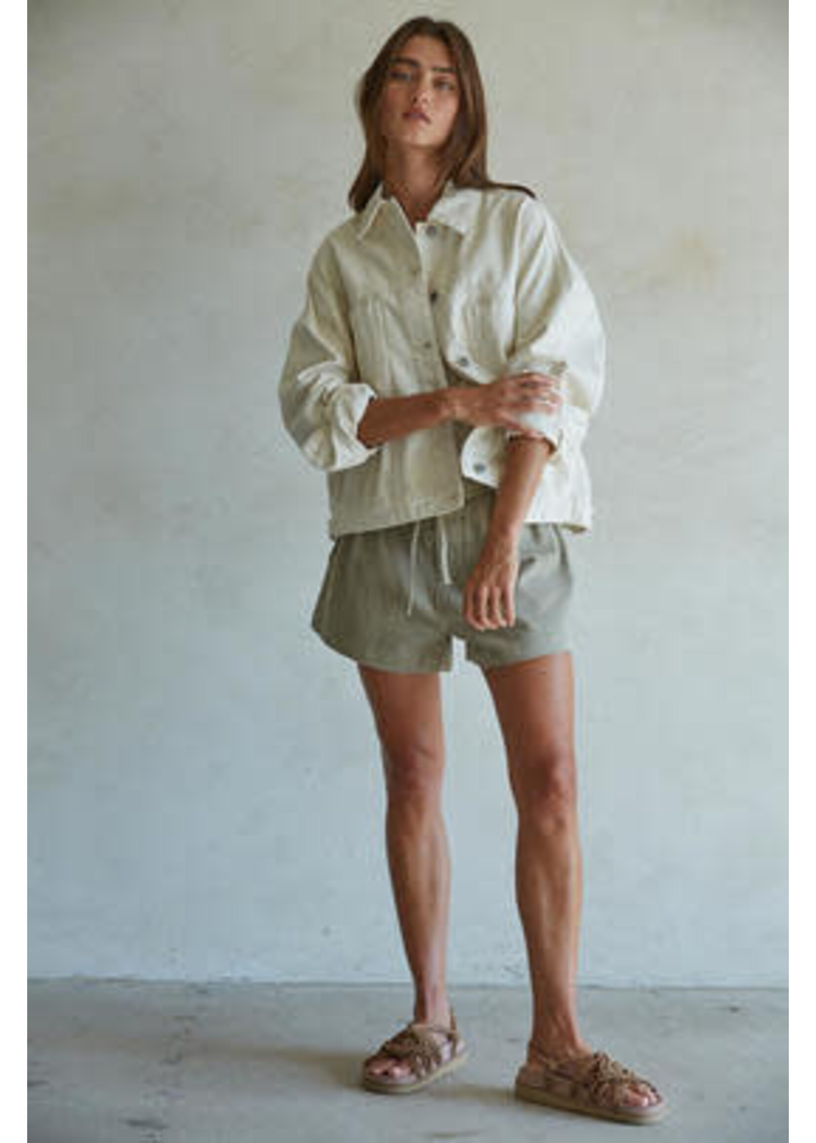 RELAXED FIT DENIM SHORTS