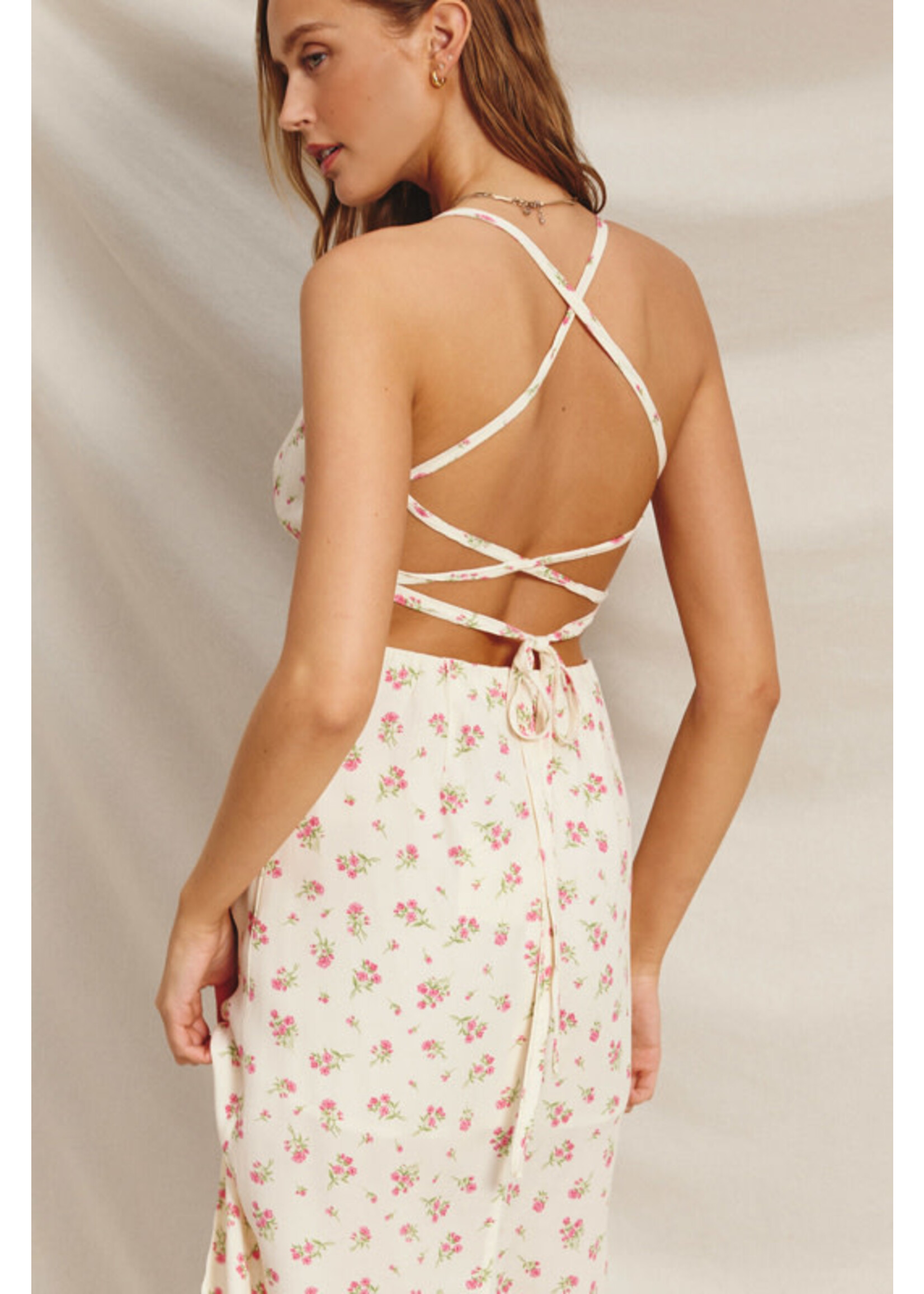 PRETTY LITTLE ROSE MIDI DRESS