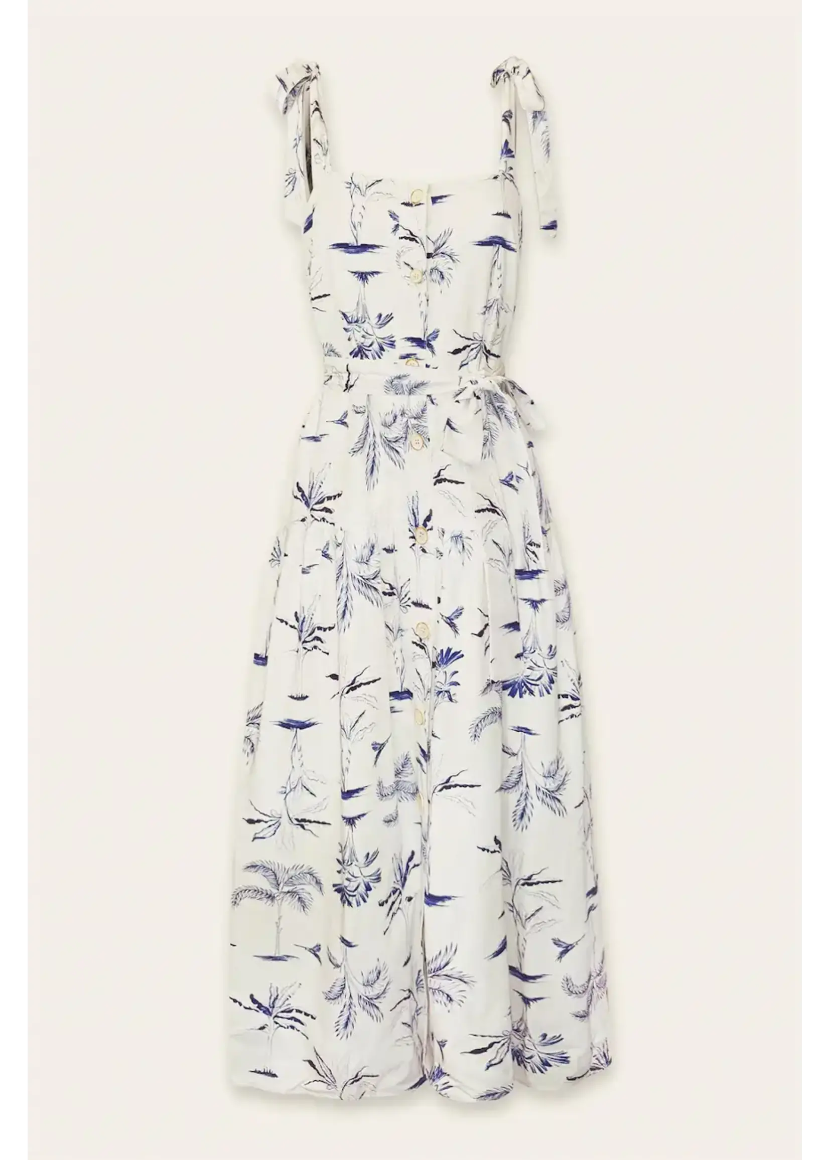 BUTTON DOWN MIDI DRESS