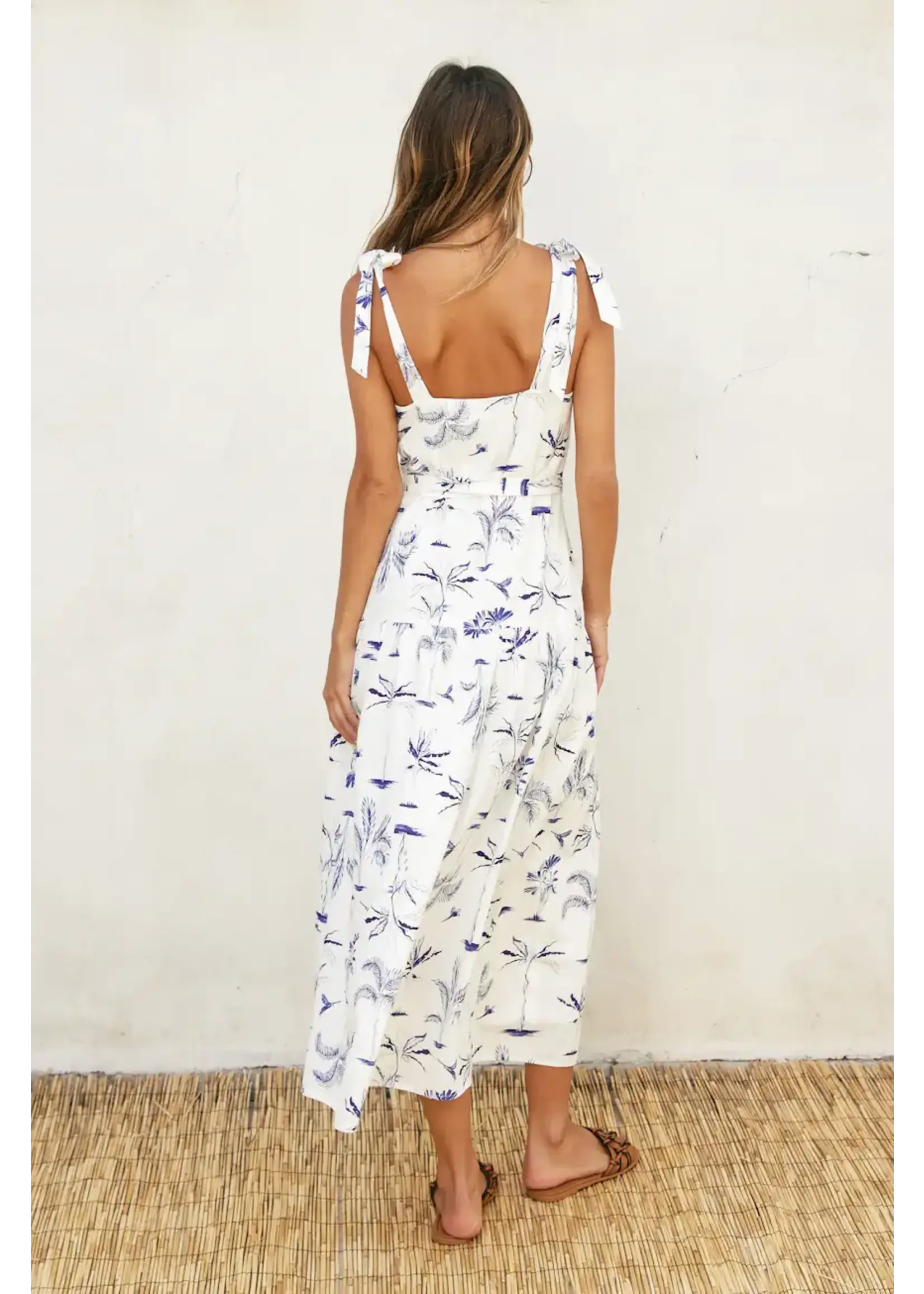 BUTTON DOWN MIDI DRESS