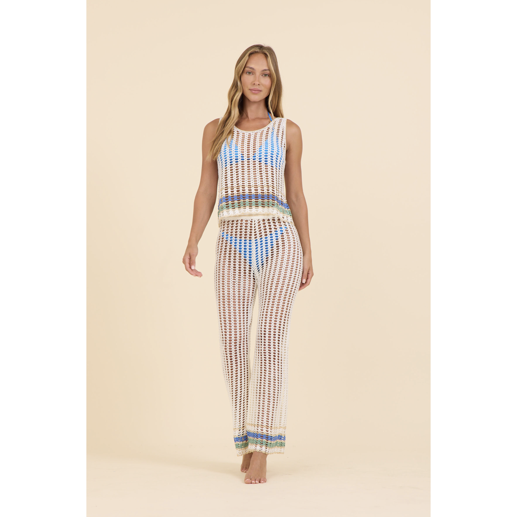 CROCHET  STRIPE PANT
