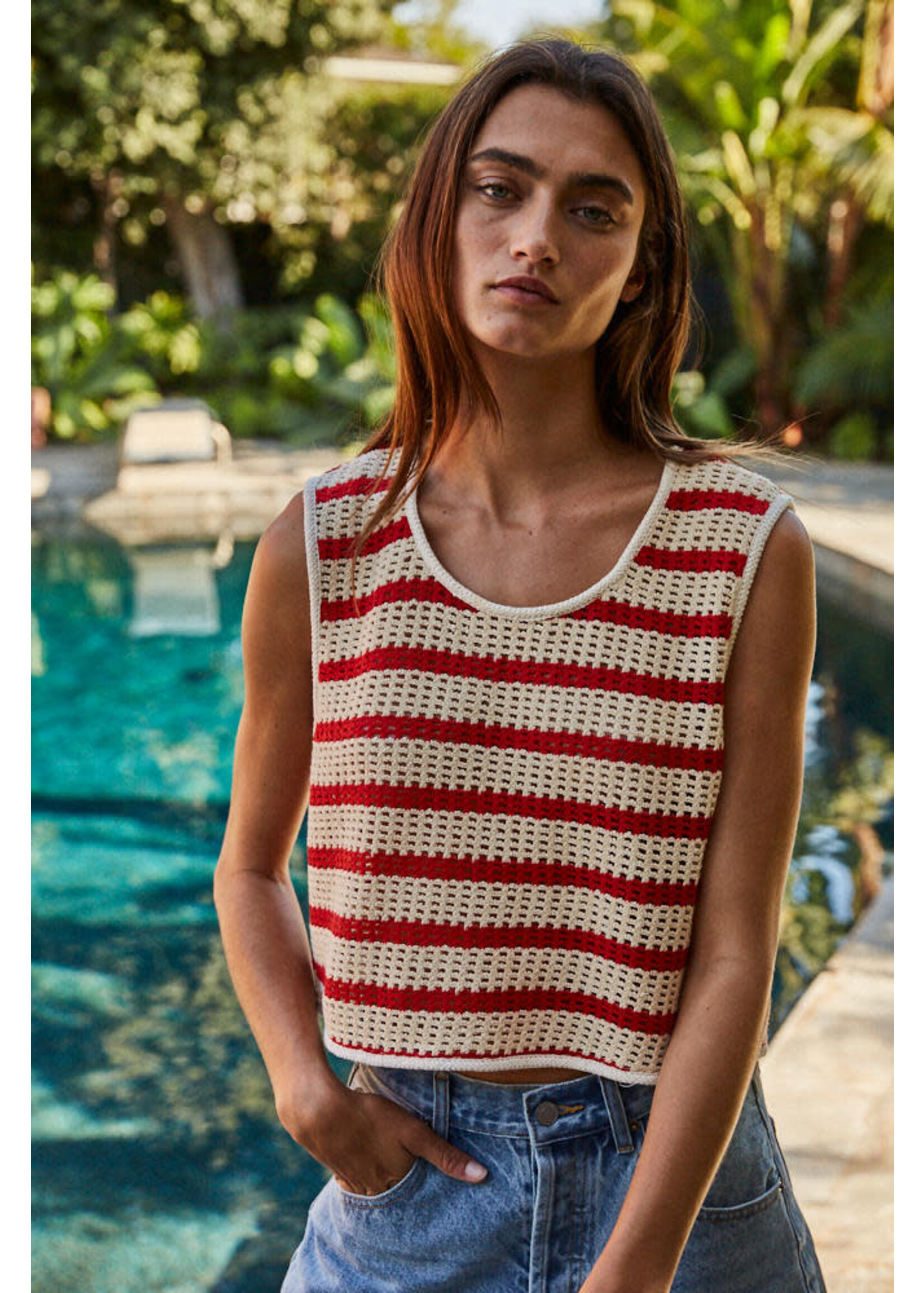 STRIPED KNIT TOP