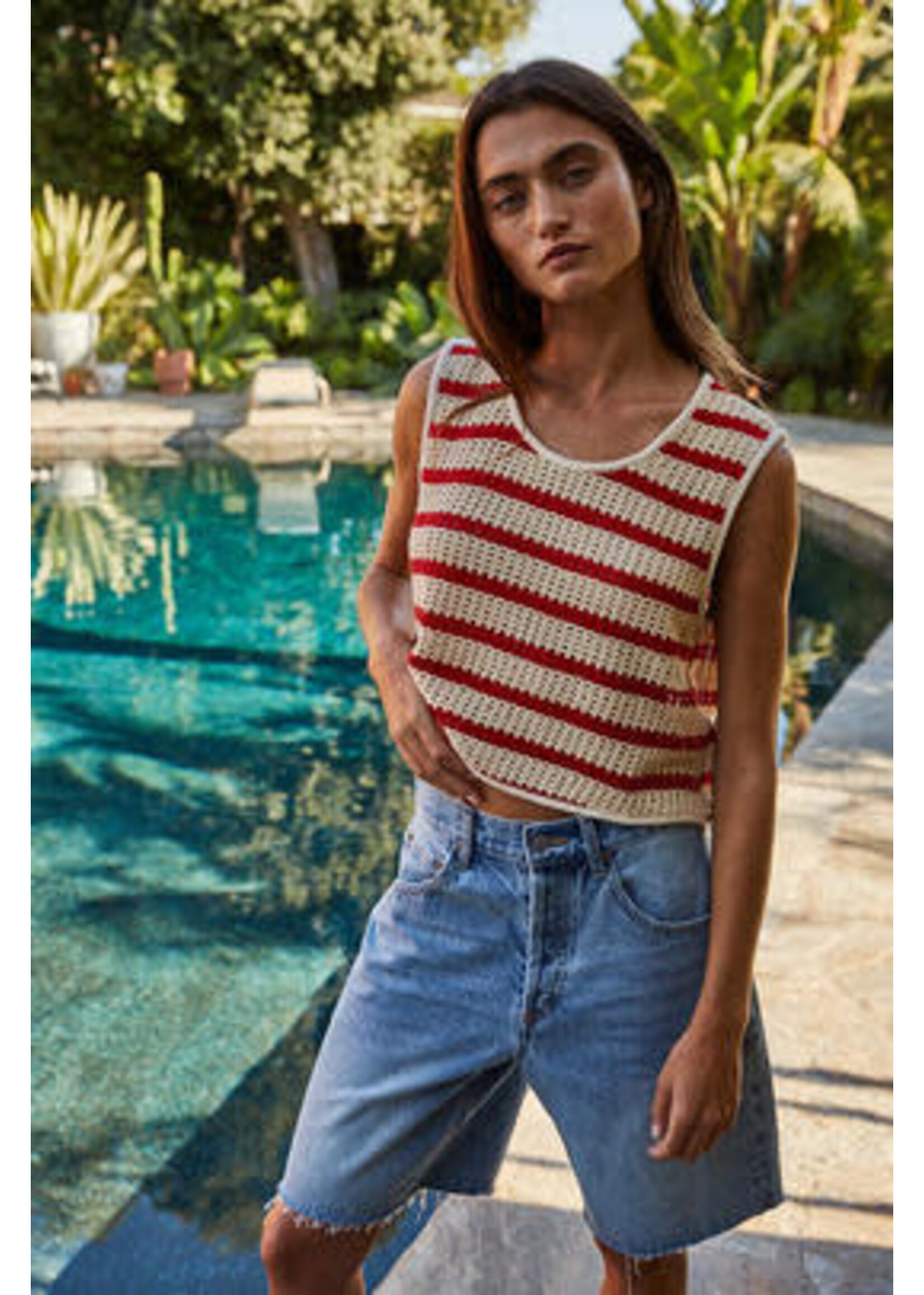 STRIPED KNIT TOP